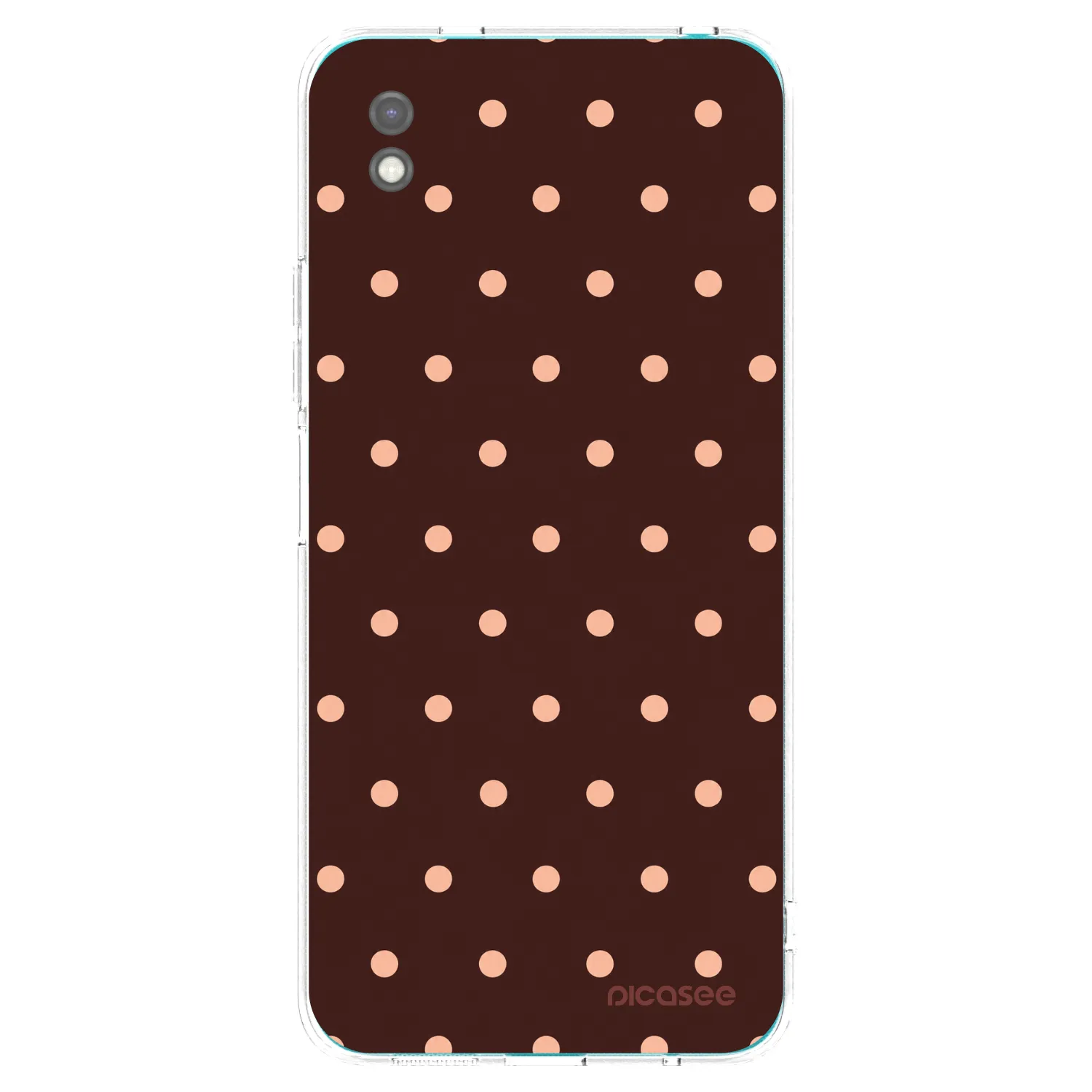 Picasee silikonski črni ovitek za Xiaomi Redmi 9A - Peach Dots & Chocolate