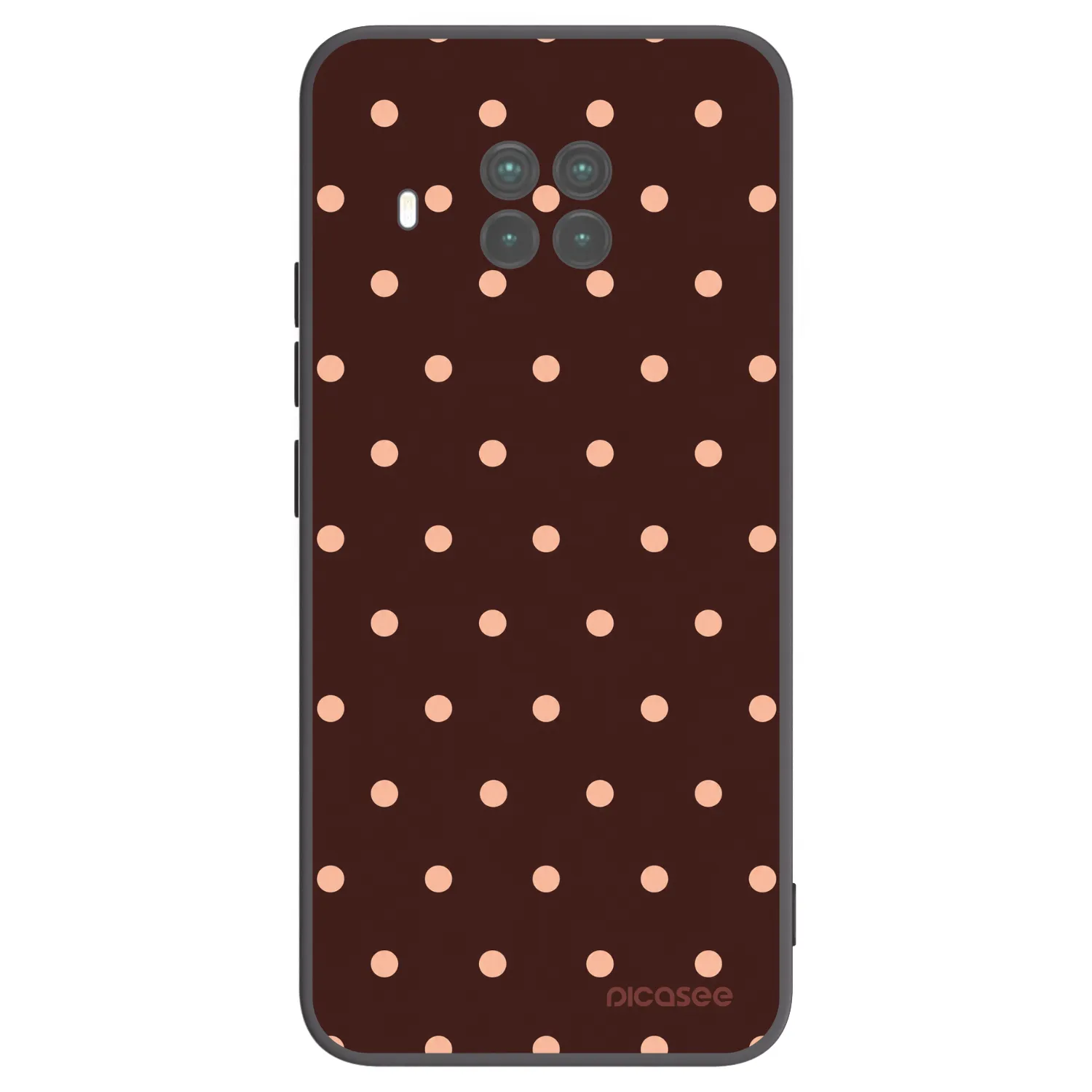 Picasee silikonski črni ovitek za Xiaomi Mi 10T Lite - Peach Dots & Chocolate