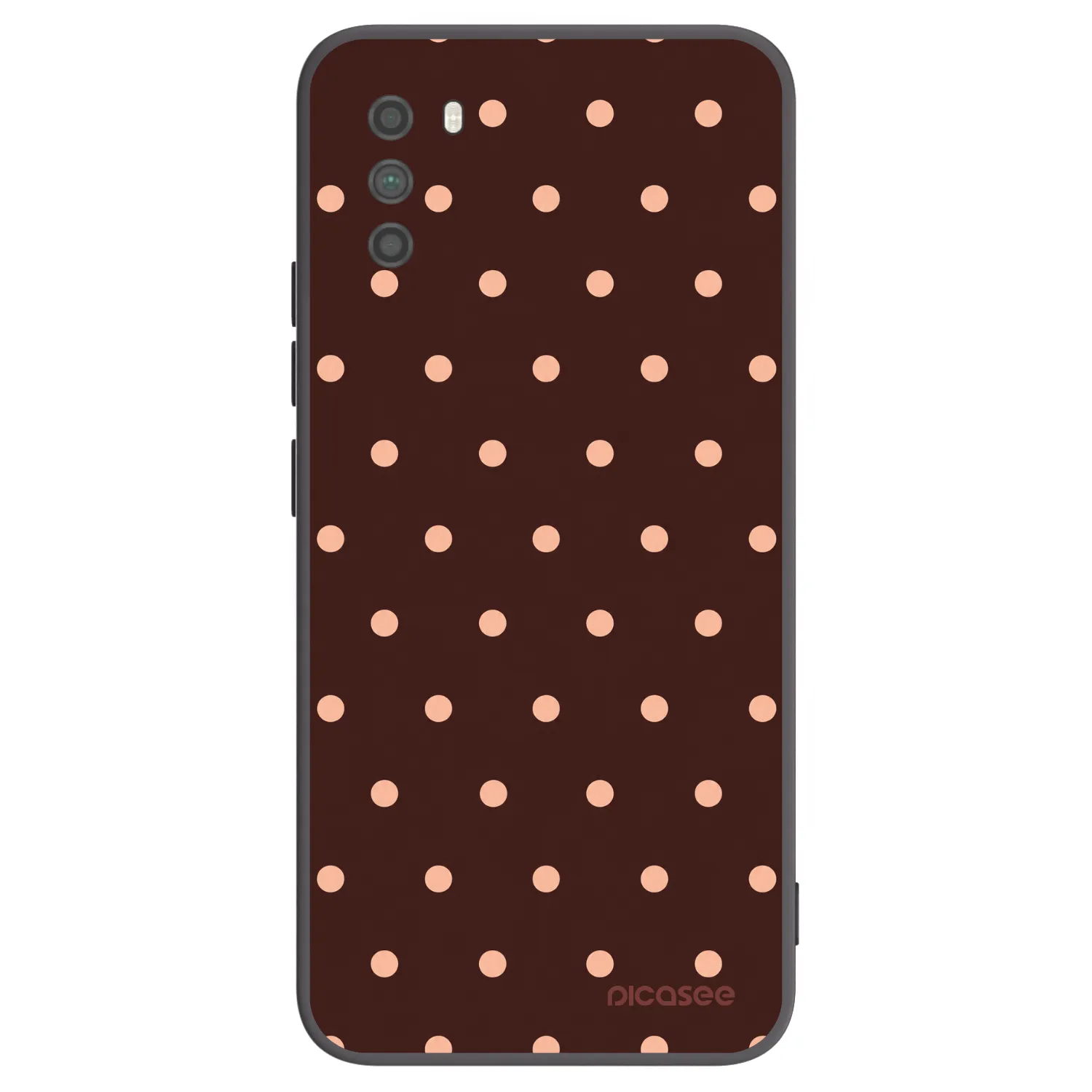 Picasee silikonski črni ovitek za Xiaomi Poco M3 - Peach Dots & Chocolate