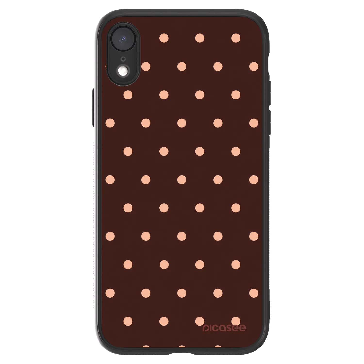 Picasee ULTIMATE CASE za Apple iPhone XR - Peach Dots & Chocolate