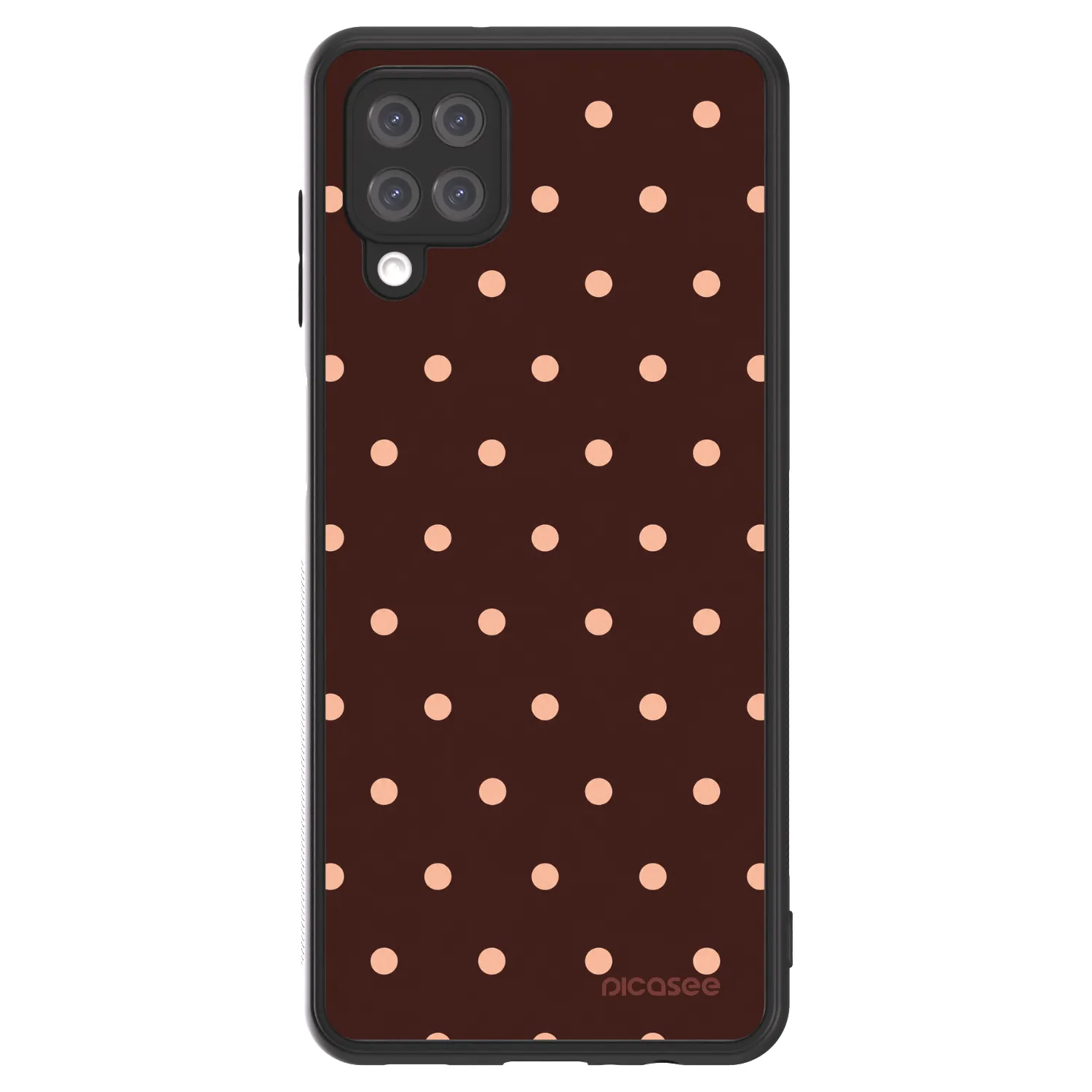 Picasee ULTIMATE CASE za Samsung Galaxy A12 A125F - Peach Dots & Chocolate