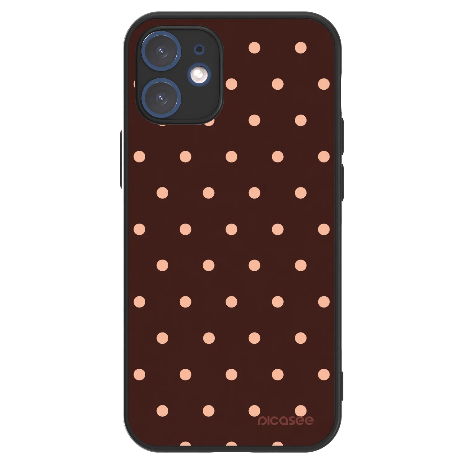 Picasee ULTIMATE CASE za Apple iPhone 12 mini - Peach Dots & Chocolate