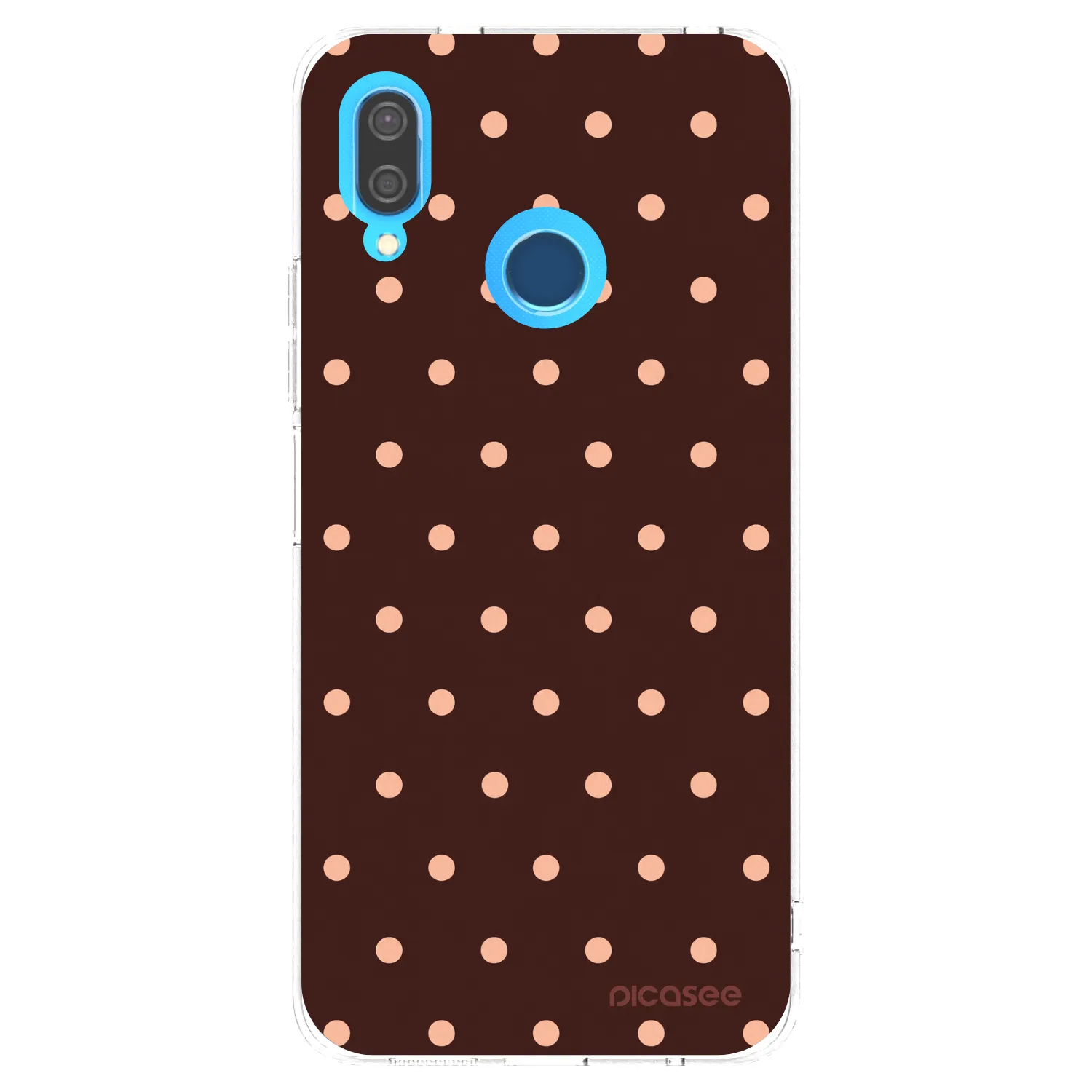 Picasee silikonski prozorni ovitek za Huawei P20 Lite - Peach Dots & Chocolate