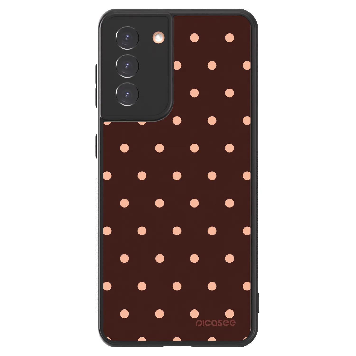 Picasee ULTIMATE CASE za Samsung Galaxy S21 5G G991B - Peach Dots & Chocolate