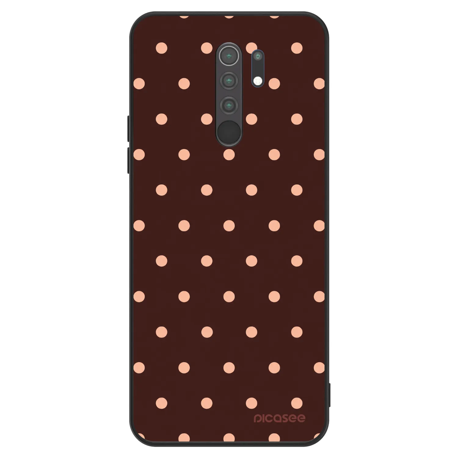 Picasee ULTIMATE CASE za Xiaomi Redmi 9 - Peach Dots & Chocolate