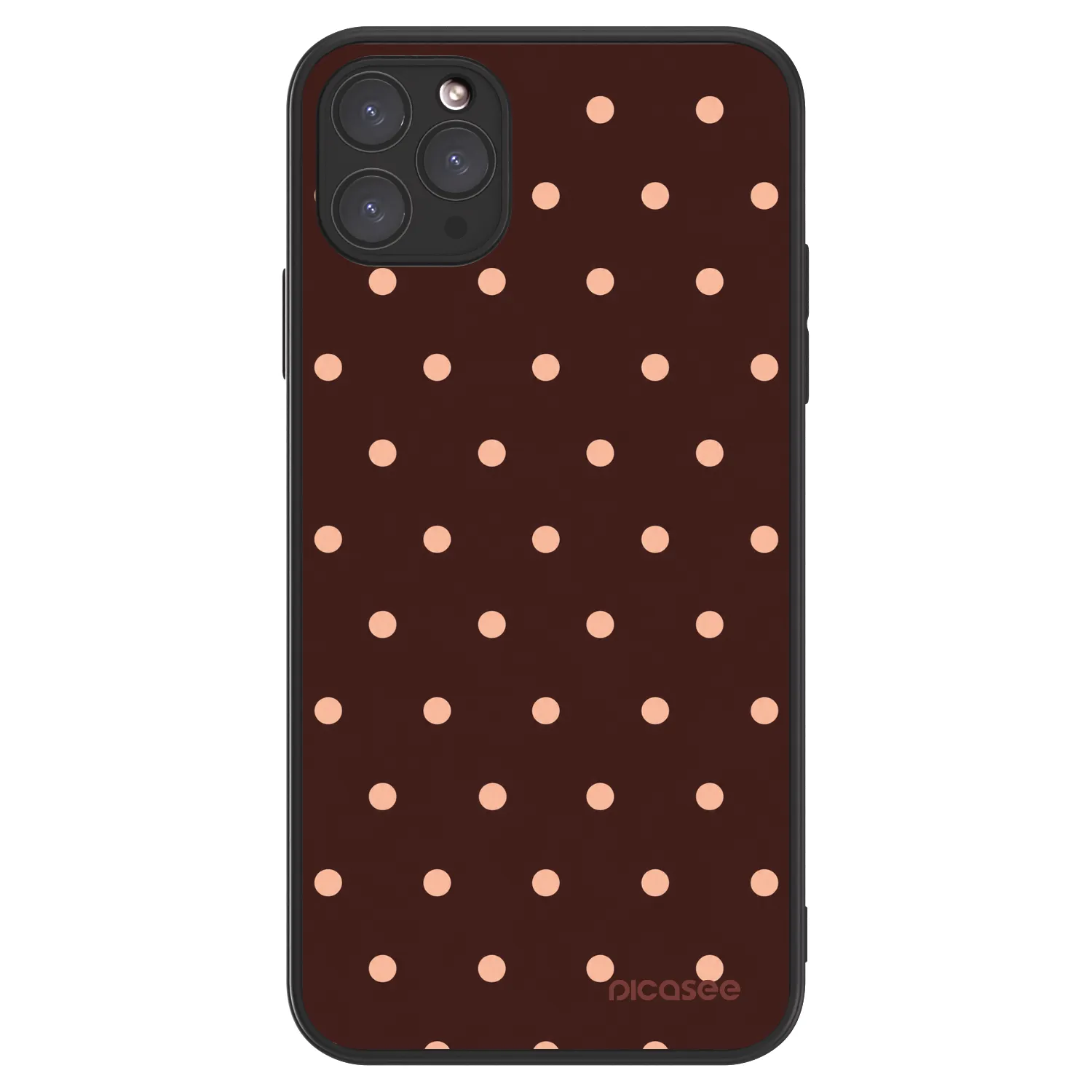 Picasee ULTIMATE CASE za Apple iPhone 11 Pro Max - Peach Dots & Chocolate