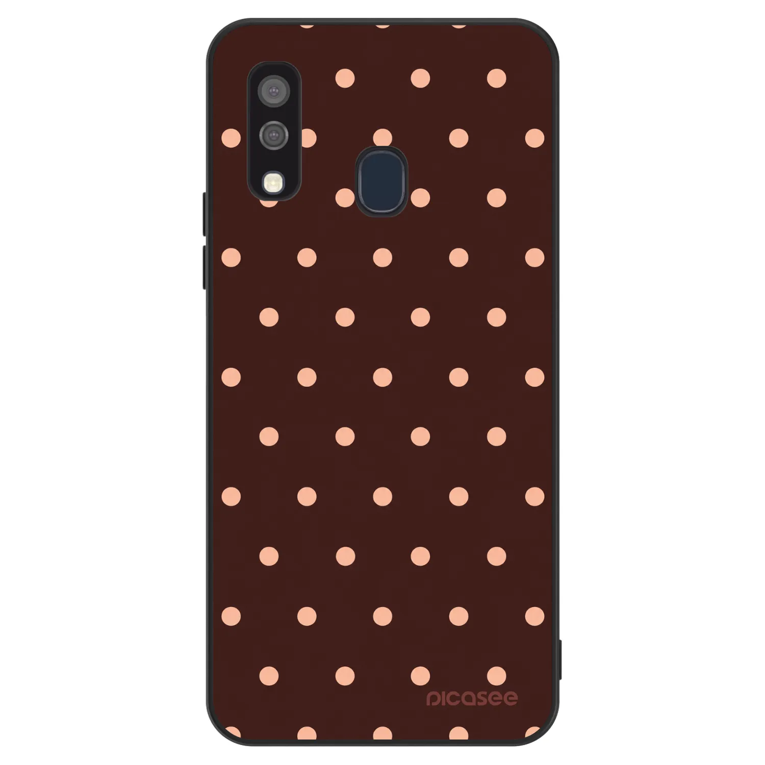 Picasee ULTIMATE CASE za Samsung Galaxy A40 A405F - Peach Dots & Chocolate
