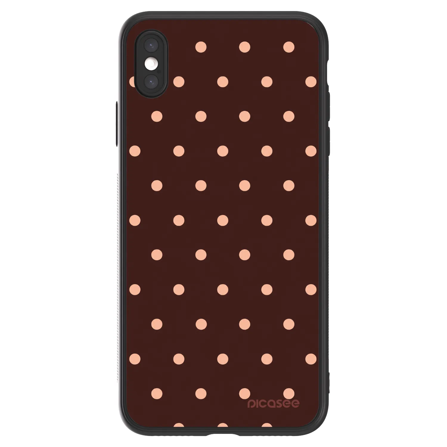 Picasee ULTIMATE CASE za Apple iPhone XS Max - Peach Dots & Chocolate