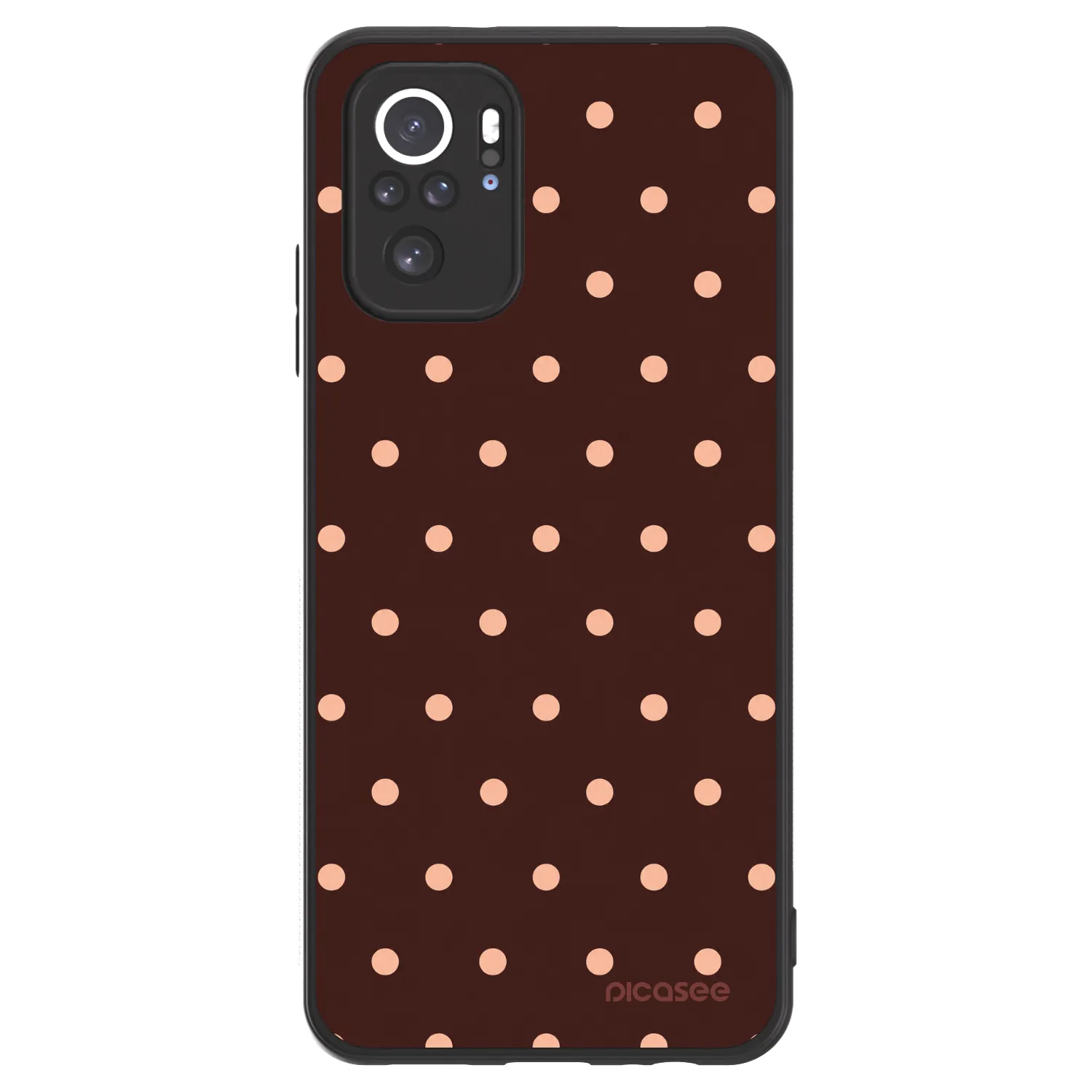Picasee ULTIMATE CASE za Xiaomi Redmi Note 10 - Peach Dots & Chocolate