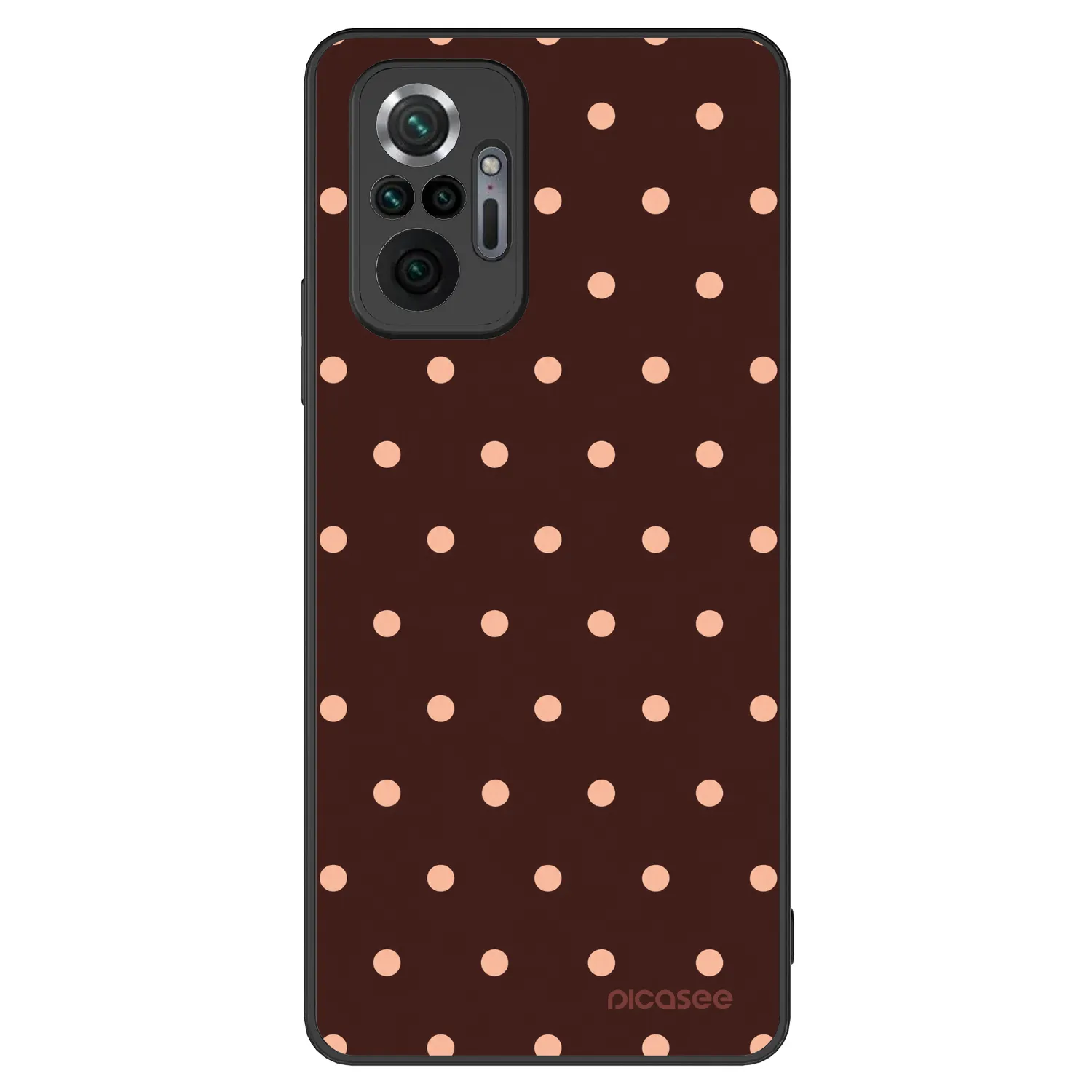 Picasee ULTIMATE CASE za Xiaomi Redmi Note 10 Pro - Peach Dots & Chocolate