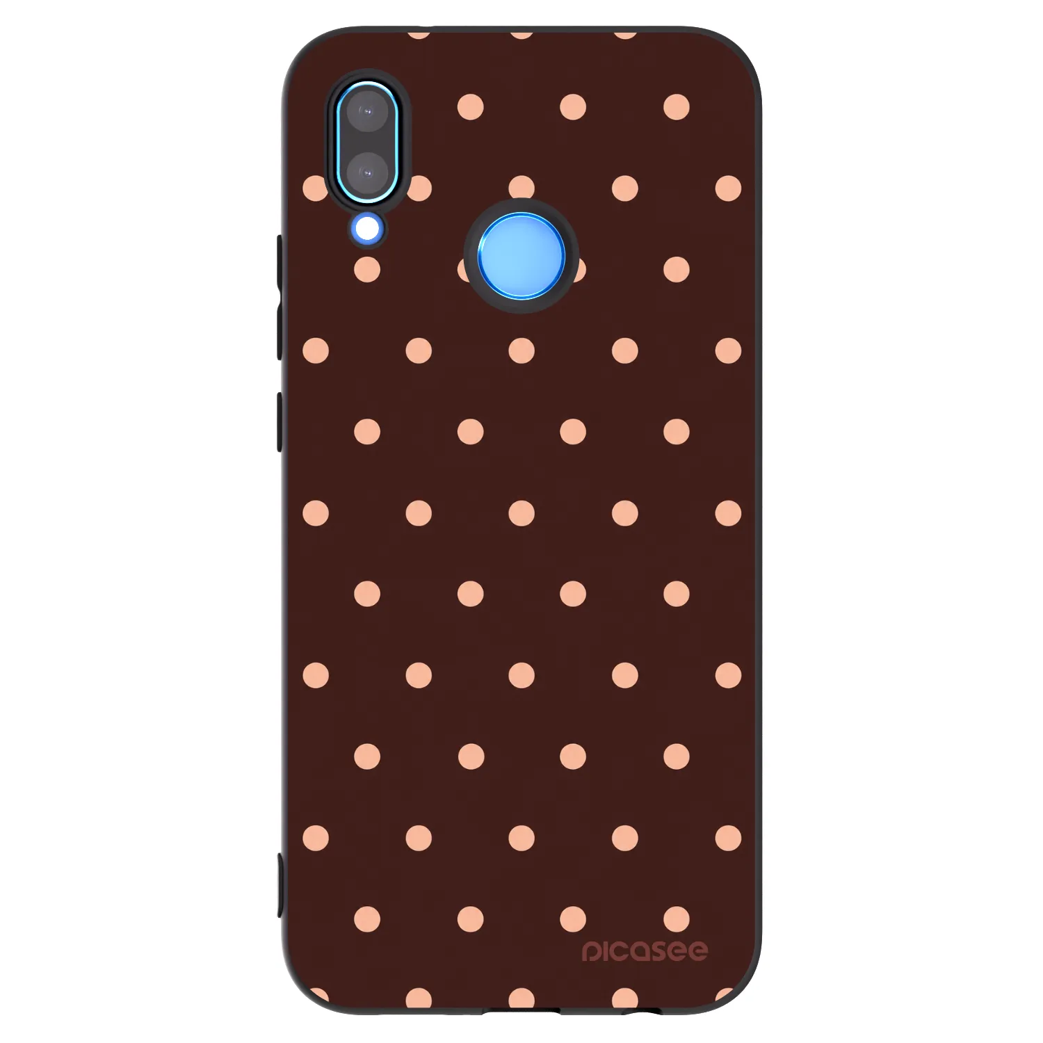 Picasee silikonski črni ovitek za Huawei P20 Lite - Peach Dots & Chocolate