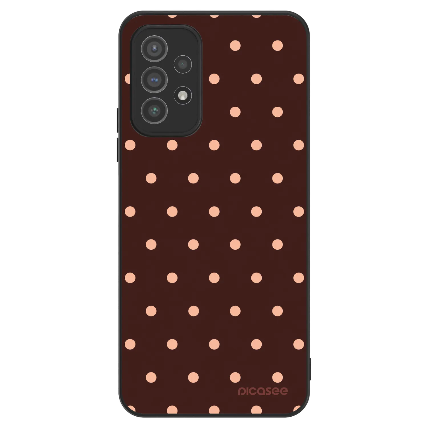 Picasee ULTIMATE CASE za Samsung Galaxy A72 A725F - Peach Dots & Chocolate