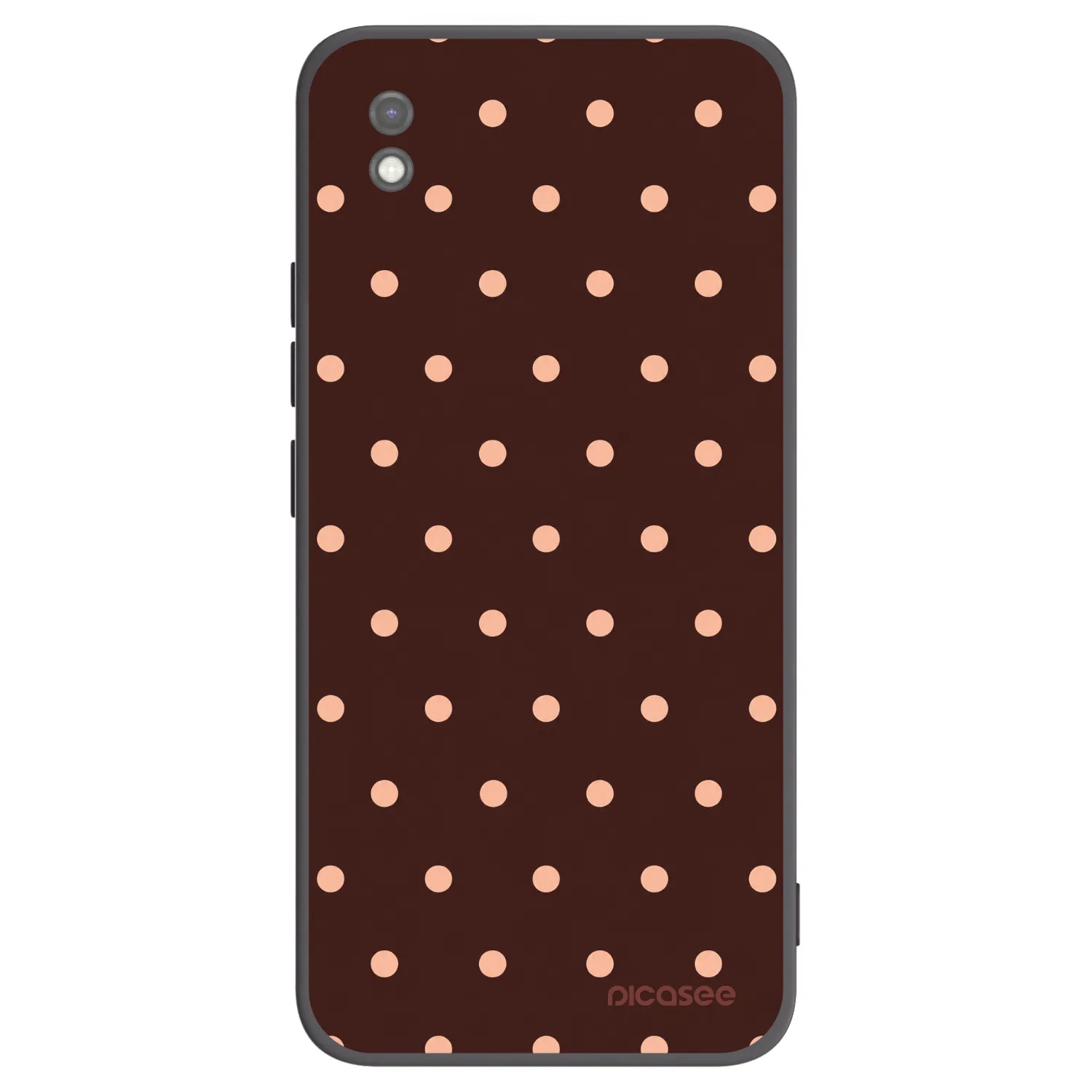 Picasee silikonski črni ovitek za Xiaomi Redmi 9AT - Peach Dots & Chocolate