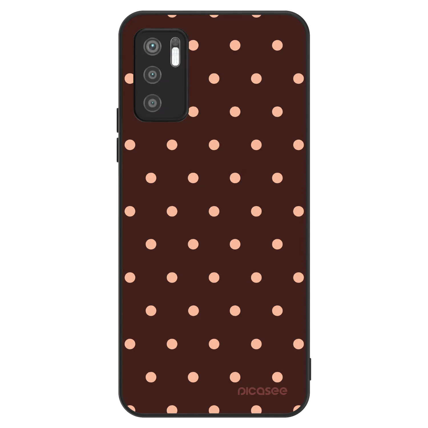 Picasee ULTIMATE CASE za Xiaomi Redmi Note 10 5G - Peach Dots & Chocolate