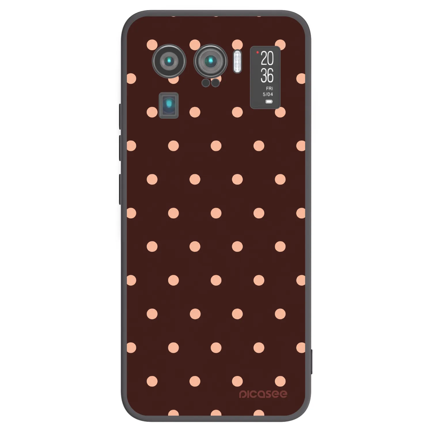 Picasee silikonski črni ovitek za Xiaomi Mi 11 Ultra - Peach Dots & Chocolate