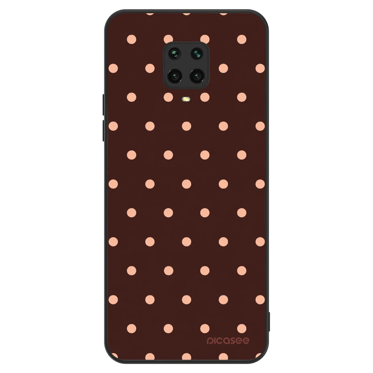 Picasee ULTIMATE CASE za Xiaomi Redmi Note 9S - Peach Dots & Chocolate