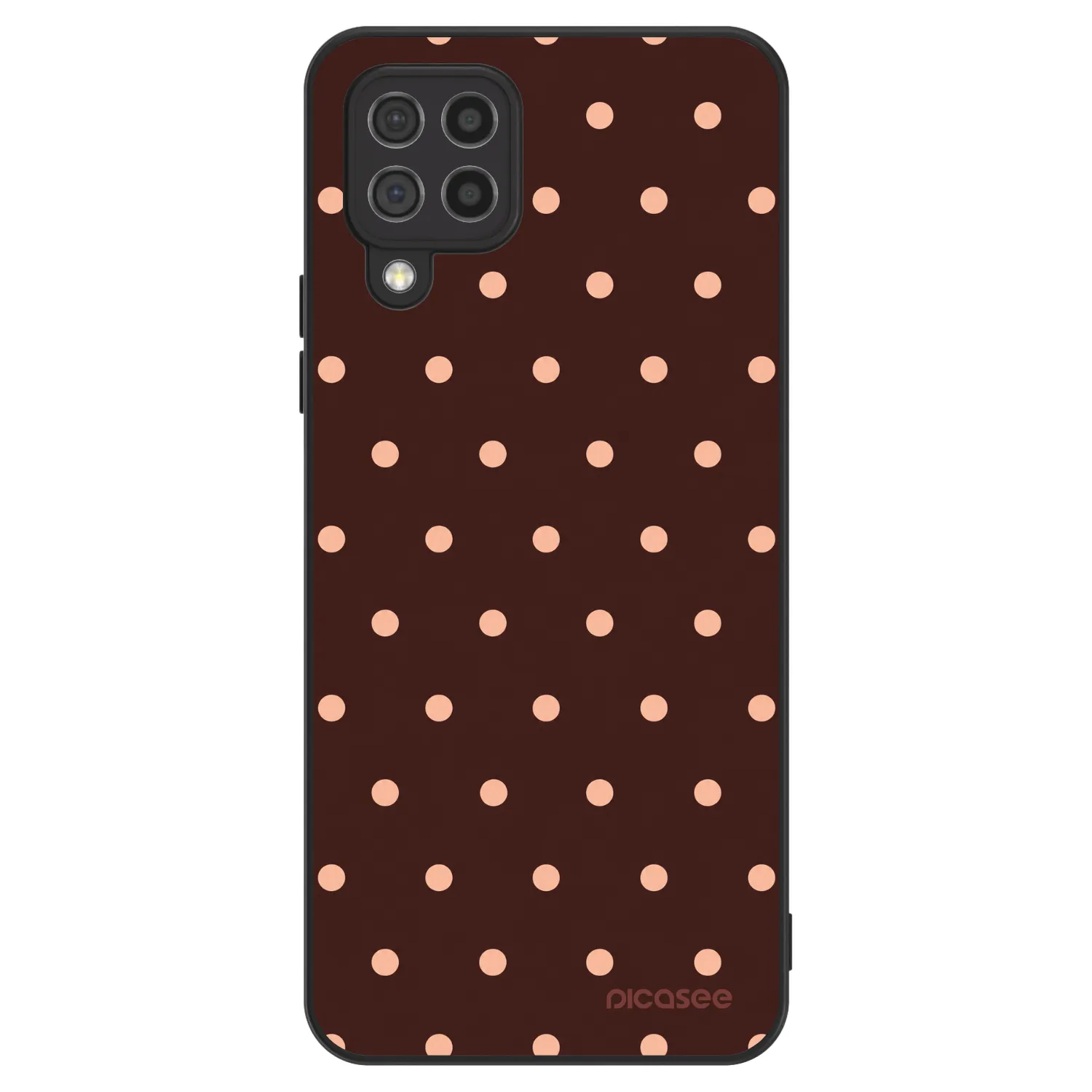 Picasee ULTIMATE CASE za Samsung Galaxy A22 A225F 4G - Peach Dots & Chocolate