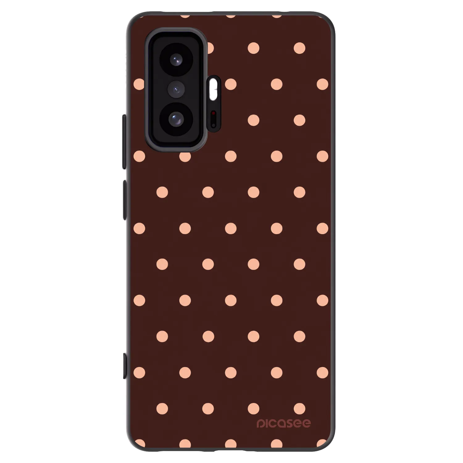 Picasee silikonski črni ovitek za Xiaomi 11T Pro - Peach Dots & Chocolate