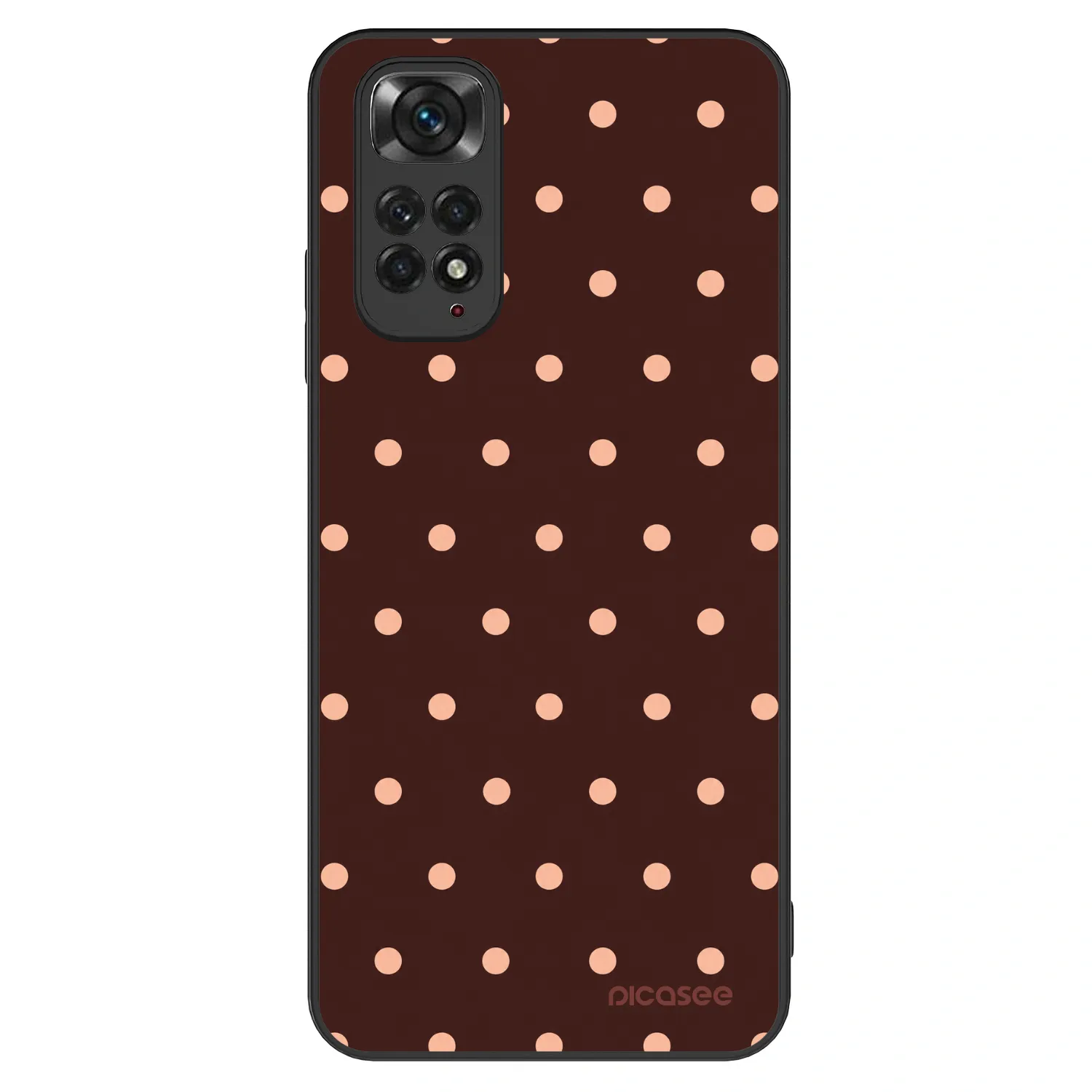 Picasee ULTIMATE CASE za Xiaomi Redmi Note 11S 4G - Peach Dots & Chocolate