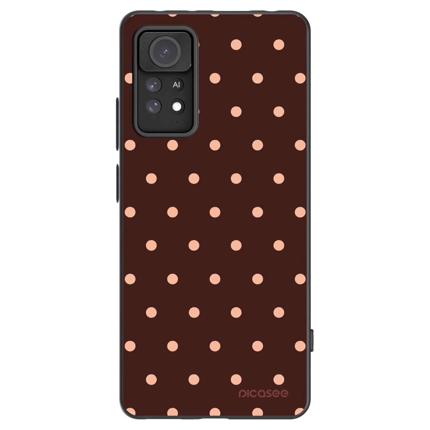 Picasee silikonski črni ovitek za Xiaomi Redmi Note 11 Pro - Peach Dots & Chocolate