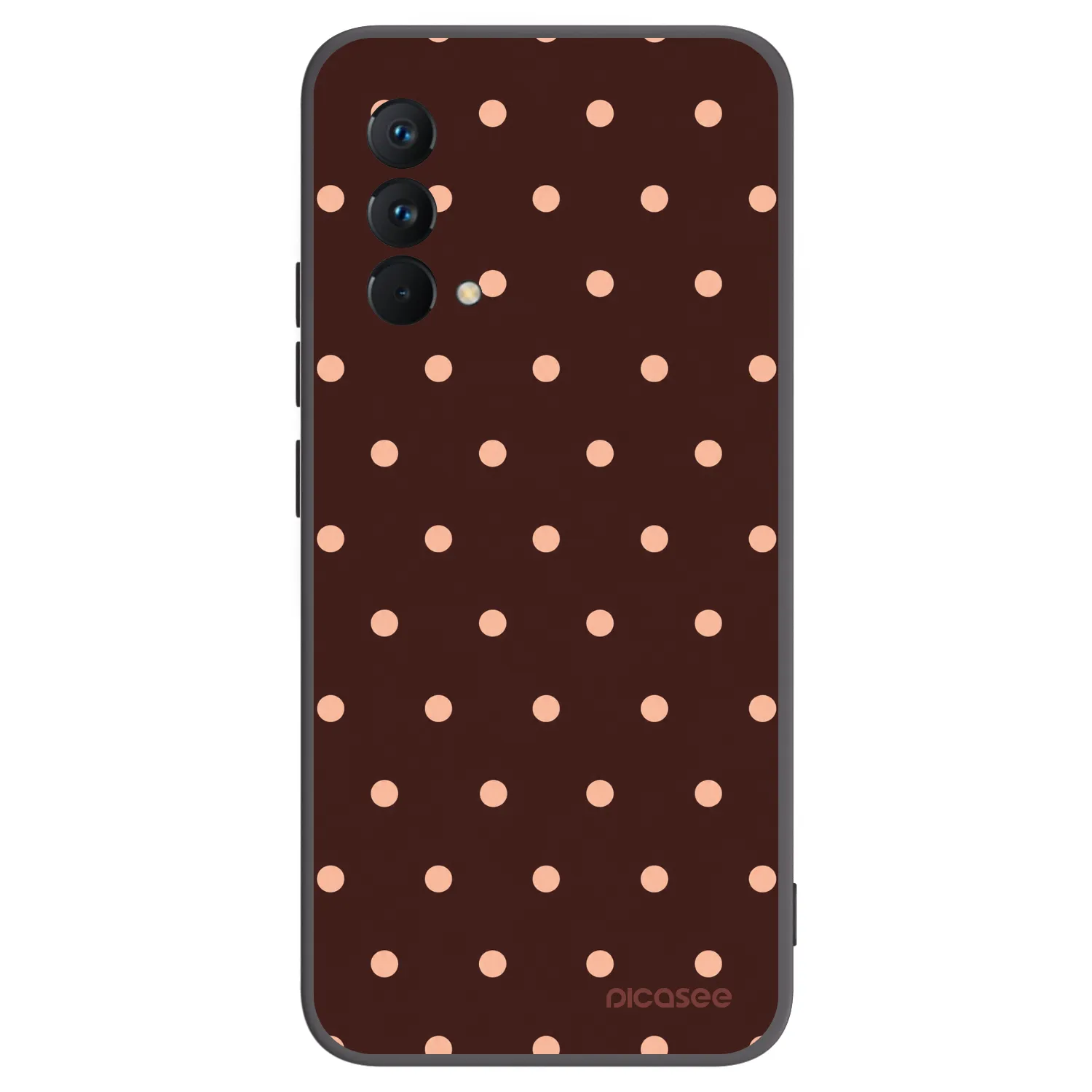 Picasee silikonski črni ovitek za Realme GT Master Edition 5G - Peach Dots & Chocolate