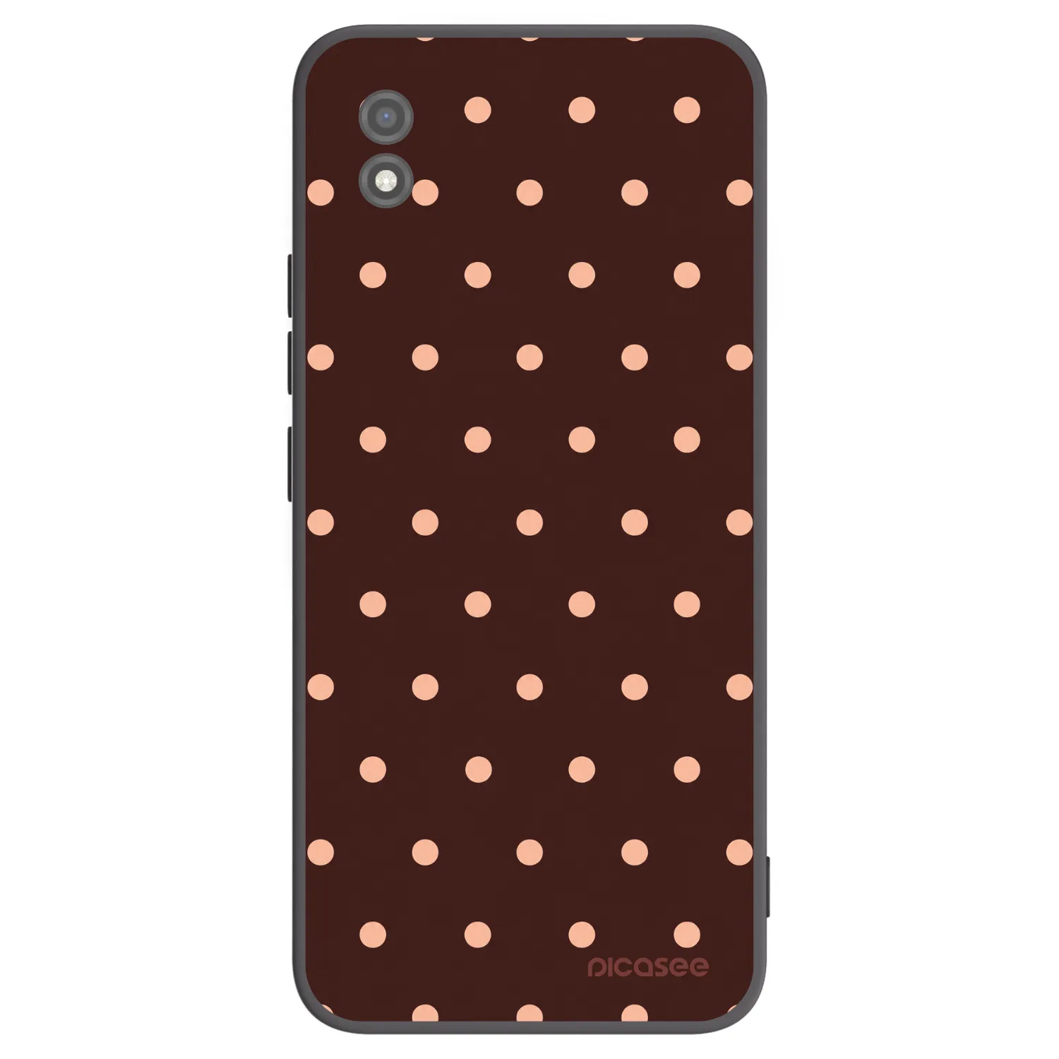 Picasee silikonski črni ovitek za Realme C11 (2021) - Peach Dots & Chocolate