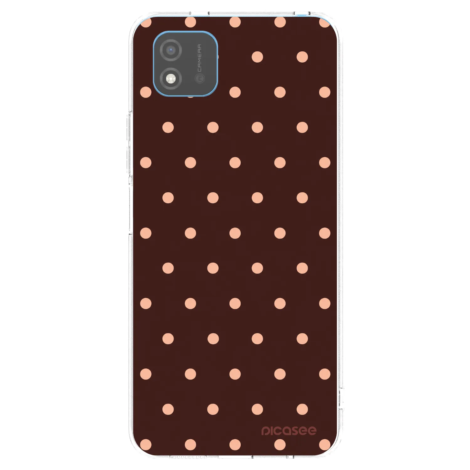 Picasee silikonski prozorni ovitek za Realme C11 (2021) - Peach Dots & Chocolate