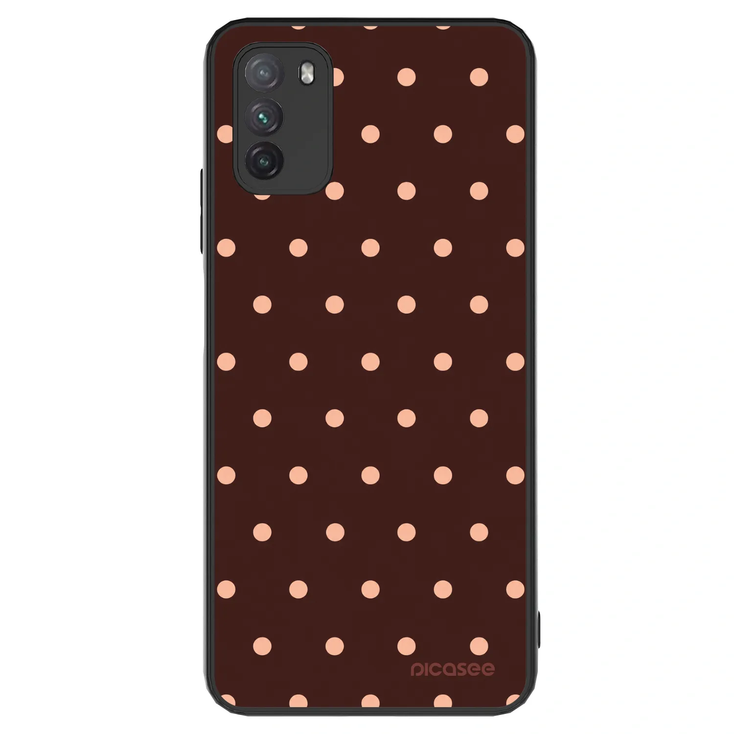 Picasee ULTIMATE CASE za Xiaomi Poco M3 - Peach Dots & Chocolate