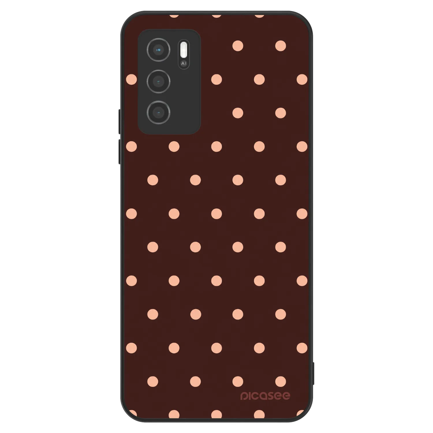 Picasee ULTIMATE CASE za OPPO A16s - Peach Dots & Chocolate