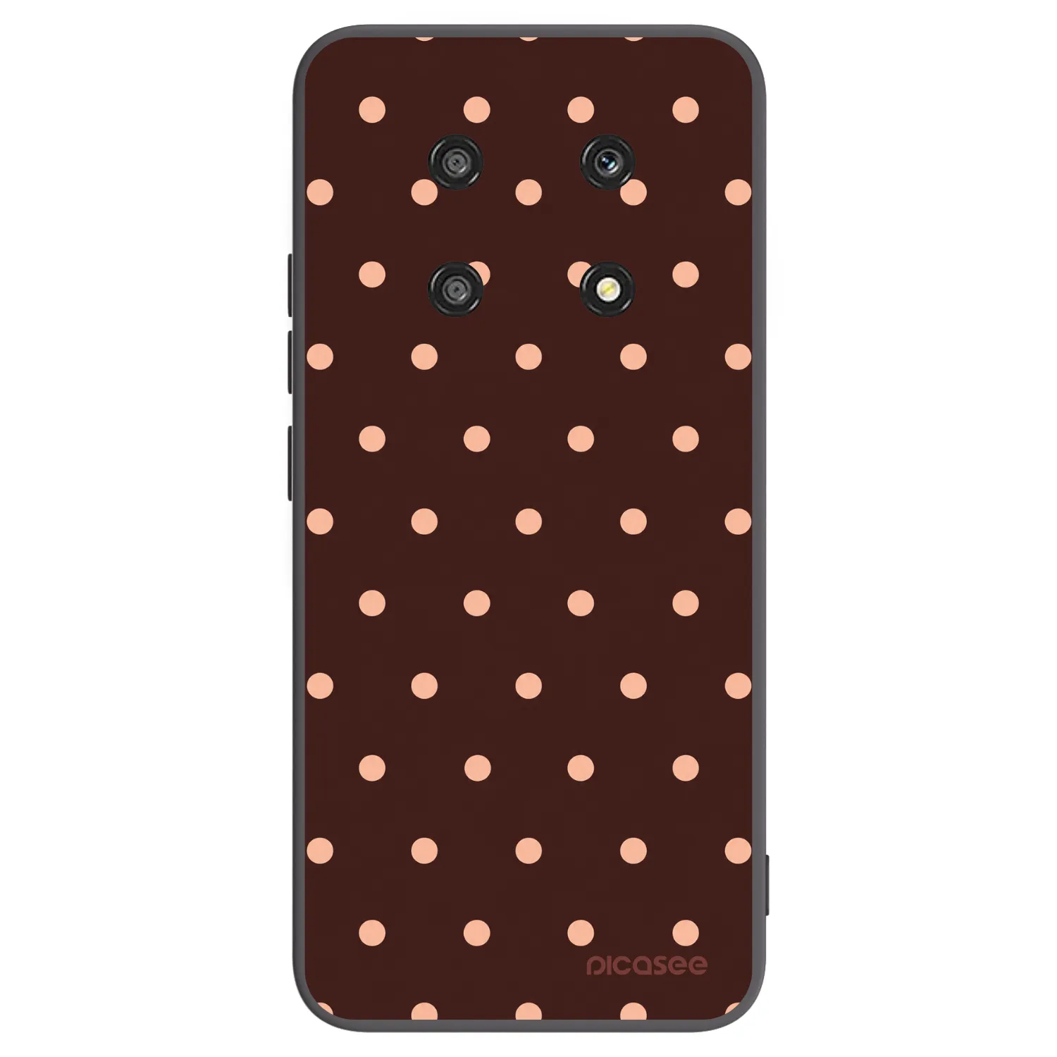 Picasee silikonski črni ovitek za Honor Magic4 Lite 5G - Peach Dots & Chocolate
