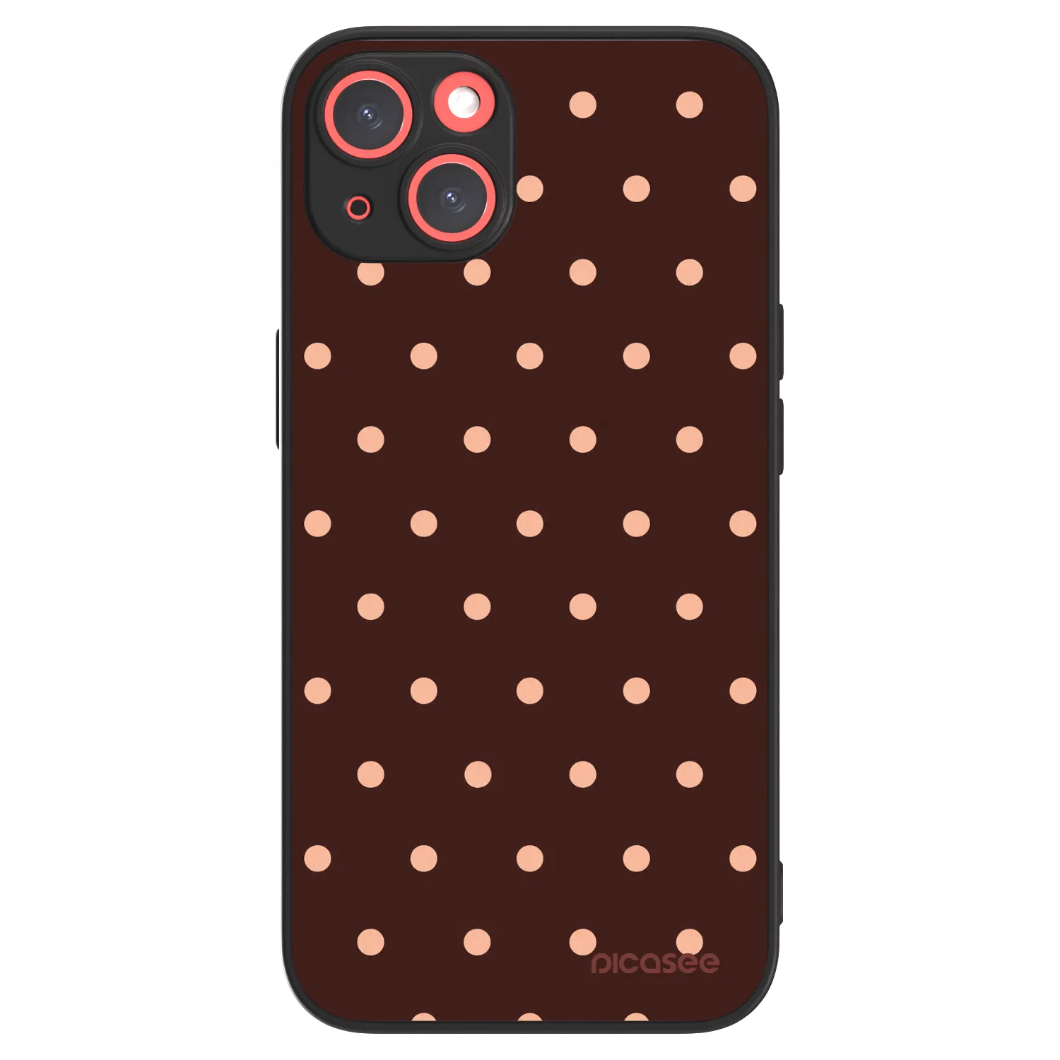 Picasee ULTIMATE CASE MagSafe za Apple iPhone 13 - Peach Dots & Chocolate
