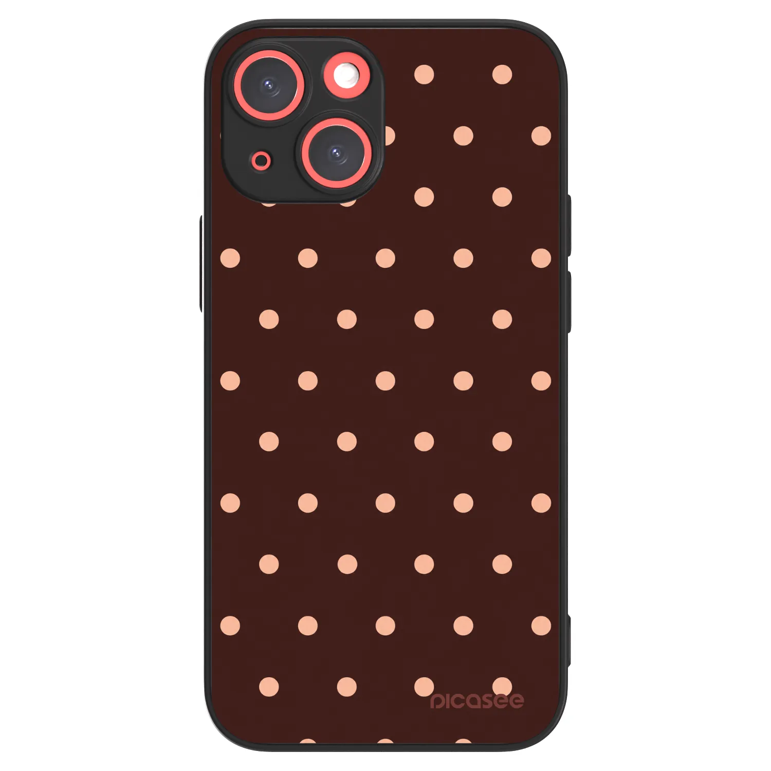 Picasee ULTIMATE CASE MagSafe za Apple iPhone 13 mini - Peach Dots & Chocolate