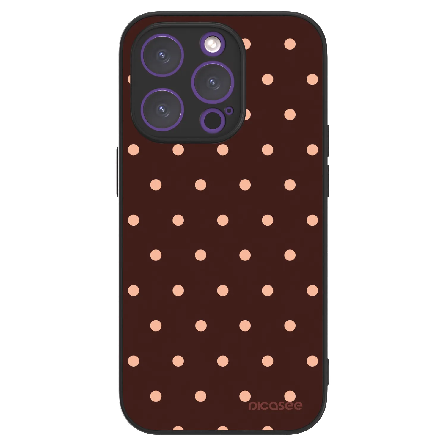 Picasee ULTIMATE CASE MagSafe za Apple iPhone 14 Pro - Peach Dots & Chocolate