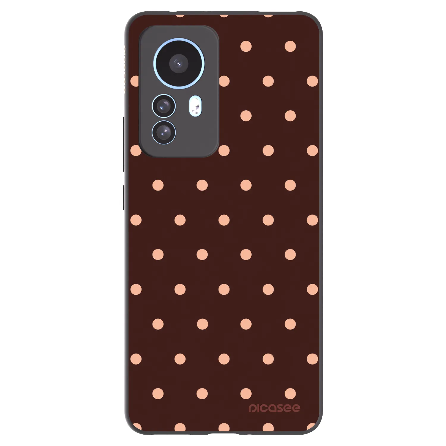 Picasee silikonski črni ovitek za Xiaomi 12T Pro - Peach Dots & Chocolate
