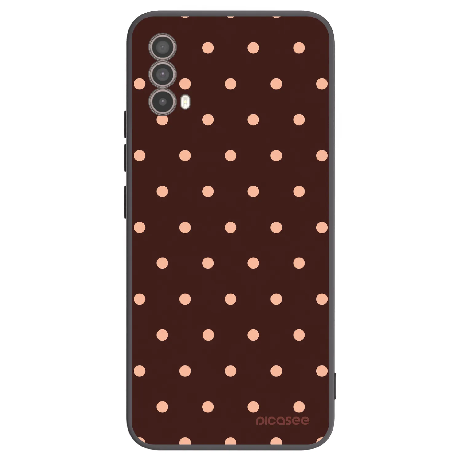 Picasee silikonski črni ovitek za Motorola Moto E40 - Peach Dots & Chocolate