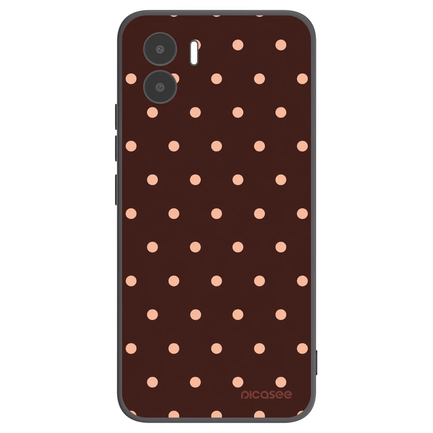 Picasee silikonski črni ovitek za Xiaomi Redmi A1 - Peach Dots & Chocolate