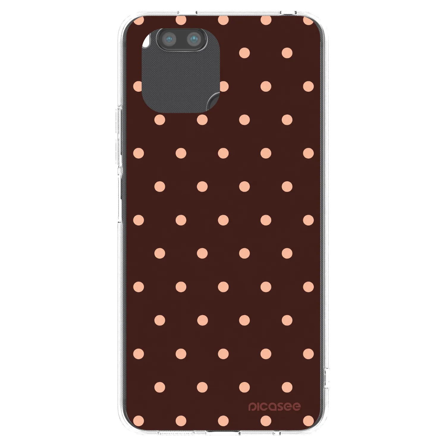 Picasee silikonski prozorni ovitek za Xiaomi Redmi A1 - Peach Dots & Chocolate