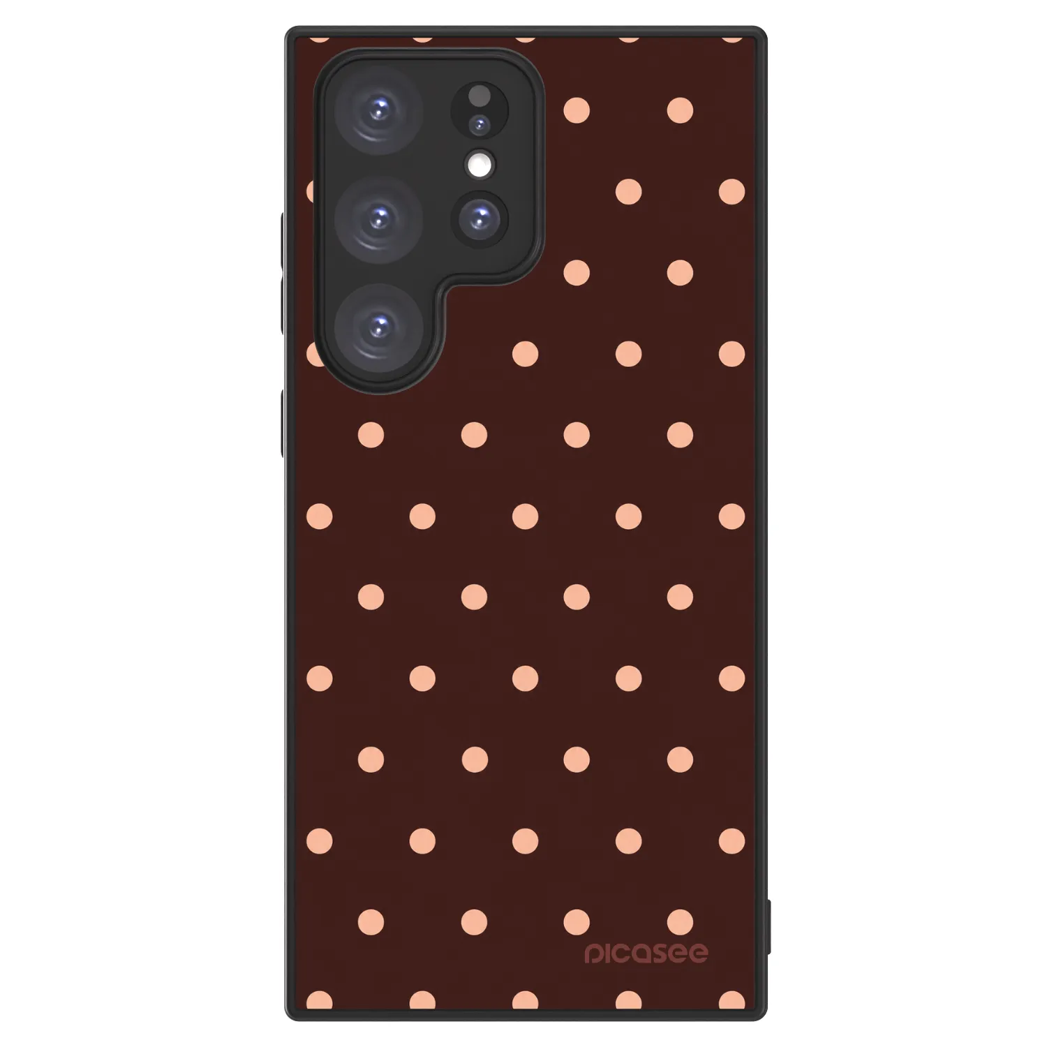 Picasee ULTIMATE CASE za Samsung Galaxy S23 Ultra 5G - Peach Dots & Chocolate