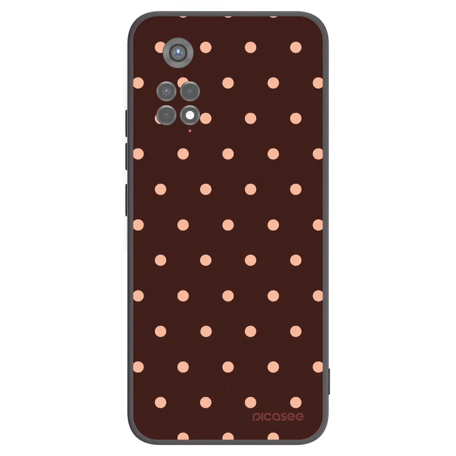 Picasee silikonski črni ovitek za Xiaomi Redmi Note 11S 5G - Peach Dots & Chocolate