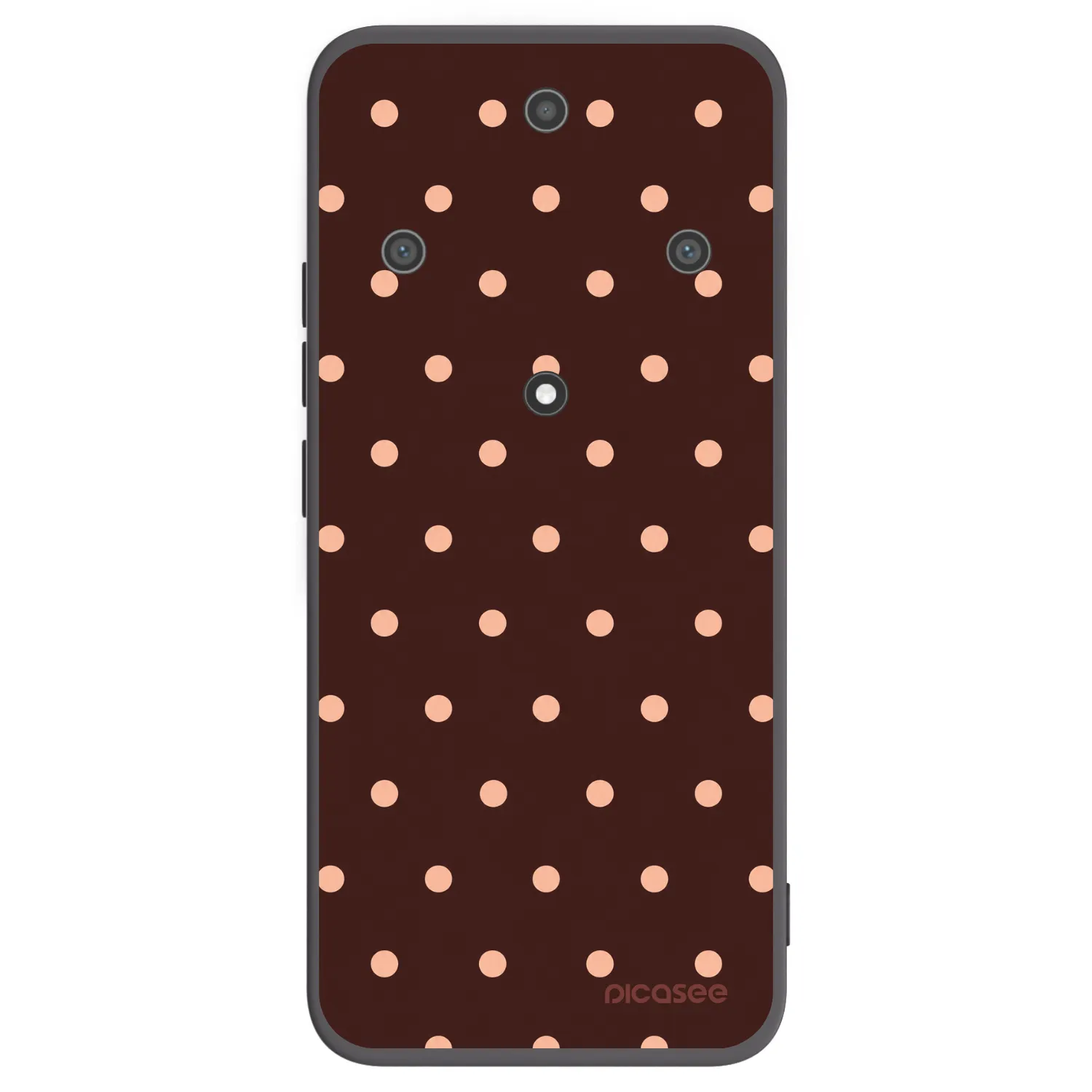 Picasee silikonski črni ovitek za Honor Magic5 Lite 5G - Peach Dots & Chocolate
