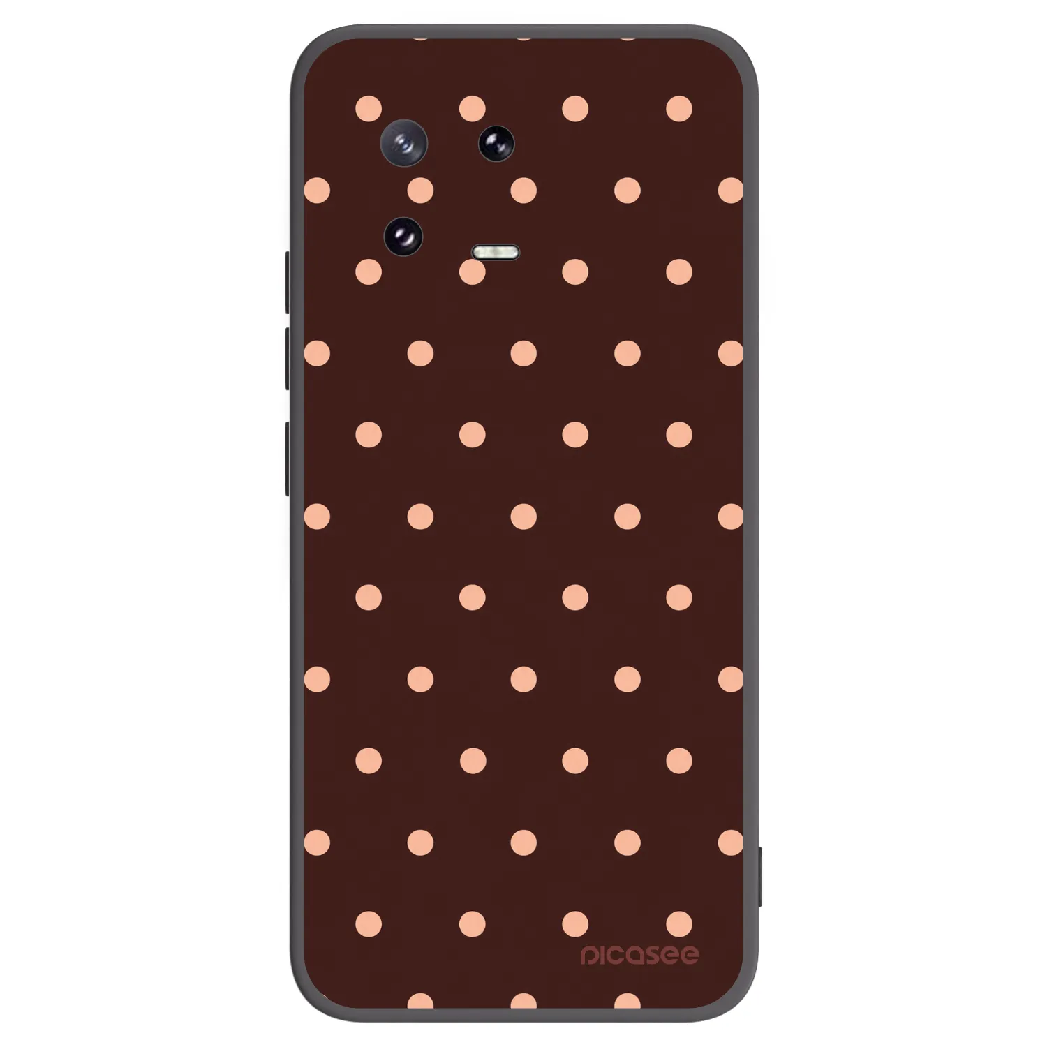 Picasee silikonski črni ovitek za Xiaomi 13 Pro - Peach Dots & Chocolate