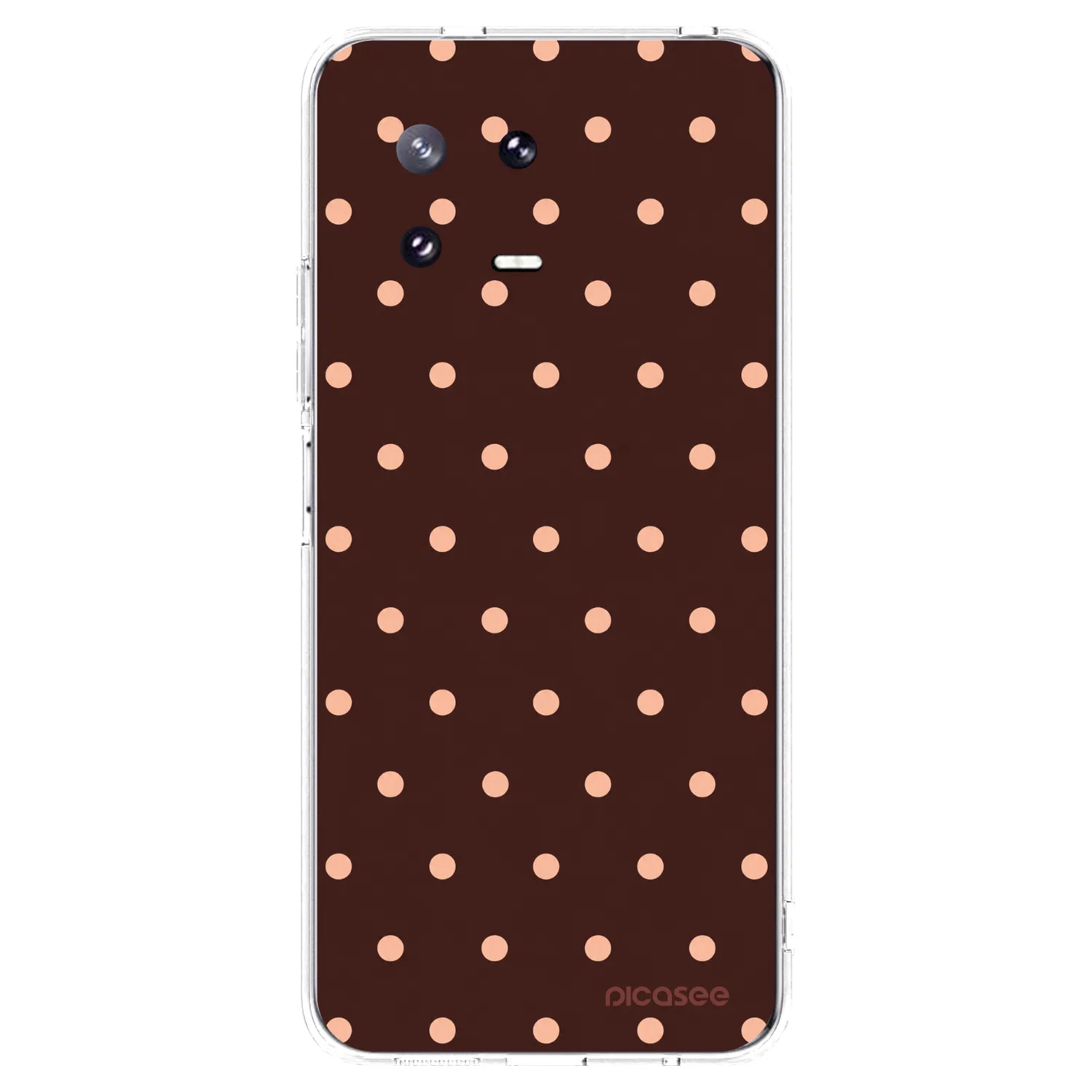 Picasee silikonski prozorni ovitek za Xiaomi 13 Pro - Peach Dots & Chocolate