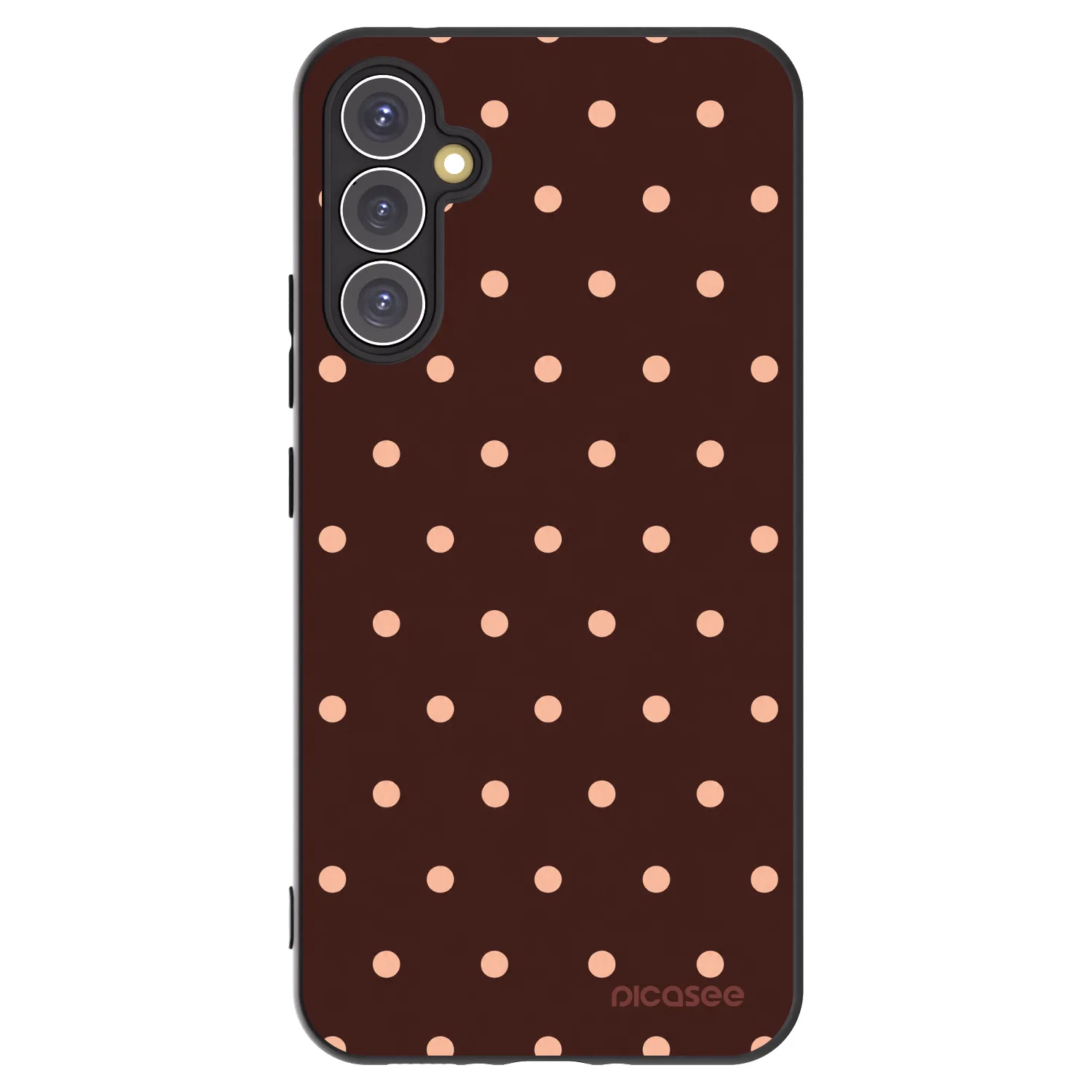Picasee silikonski črni ovitek za Samsung Galaxy A34 5G A346B - Peach Dots & Chocolate
