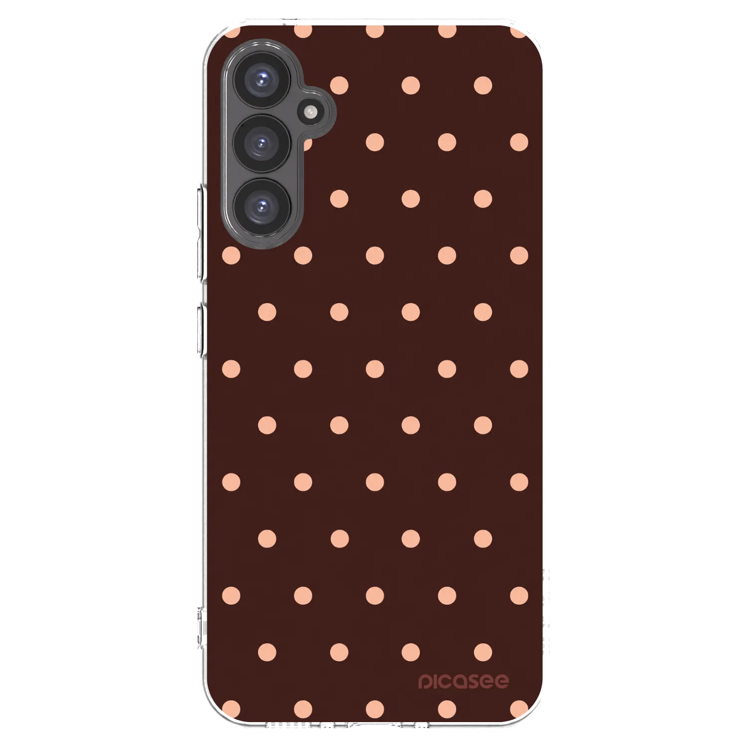 Picasee silikonski prozorni ovitek za Samsung Galaxy A34 5G A346B - Peach Dots & Chocolate