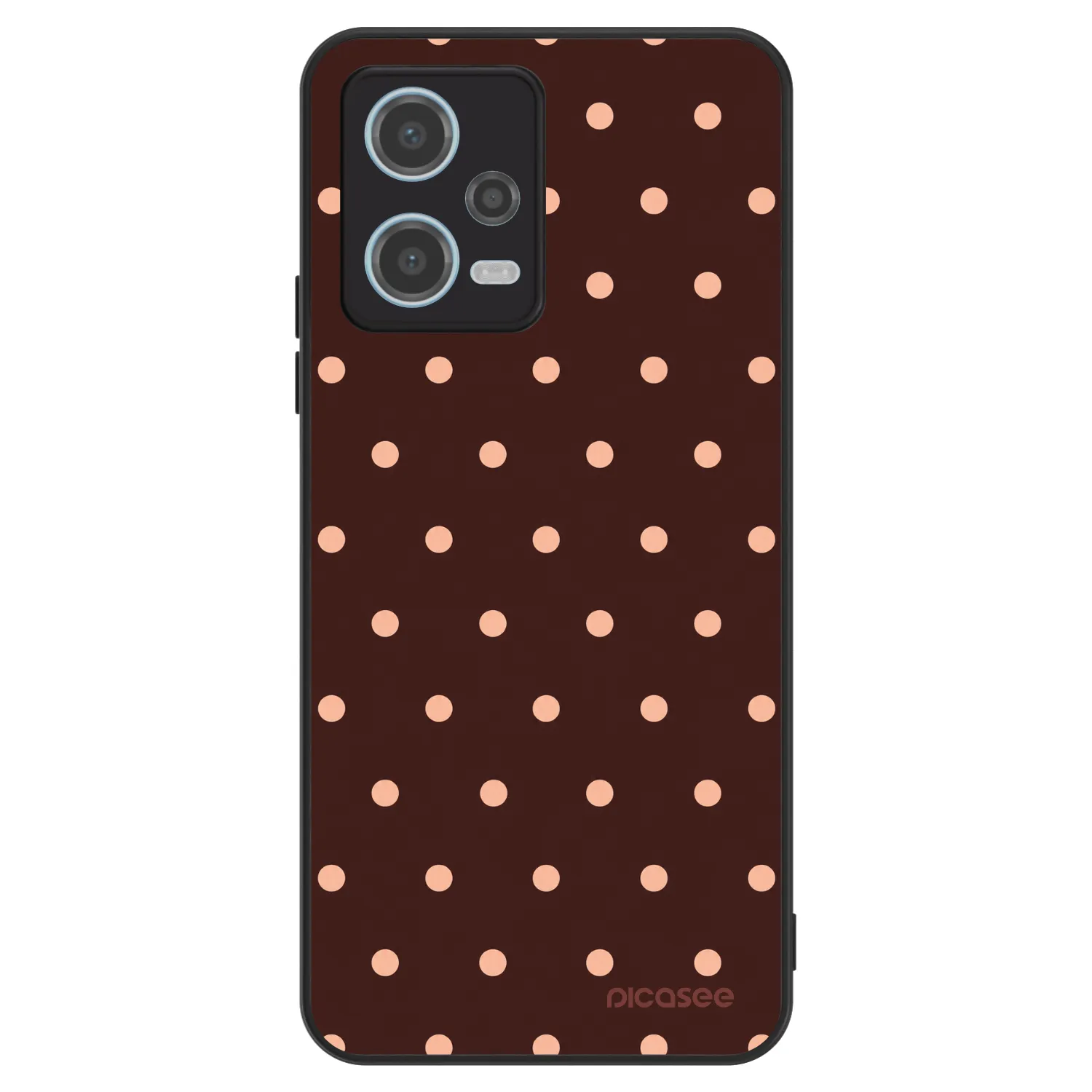 Picasee ULTIMATE CASE za Xiaomi Redmi Note 12 5G - Peach Dots & Chocolate