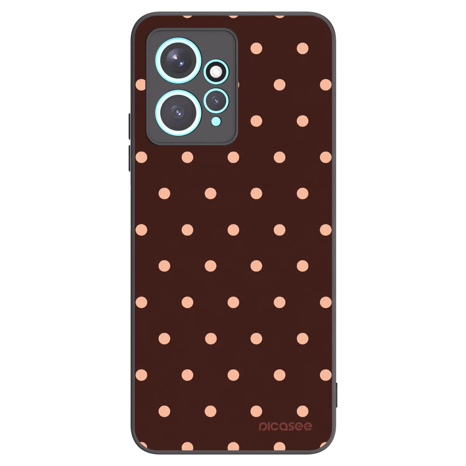Picasee silikonski črni ovitek za Xiaomi Redmi Note 12 4G - Peach Dots & Chocolate