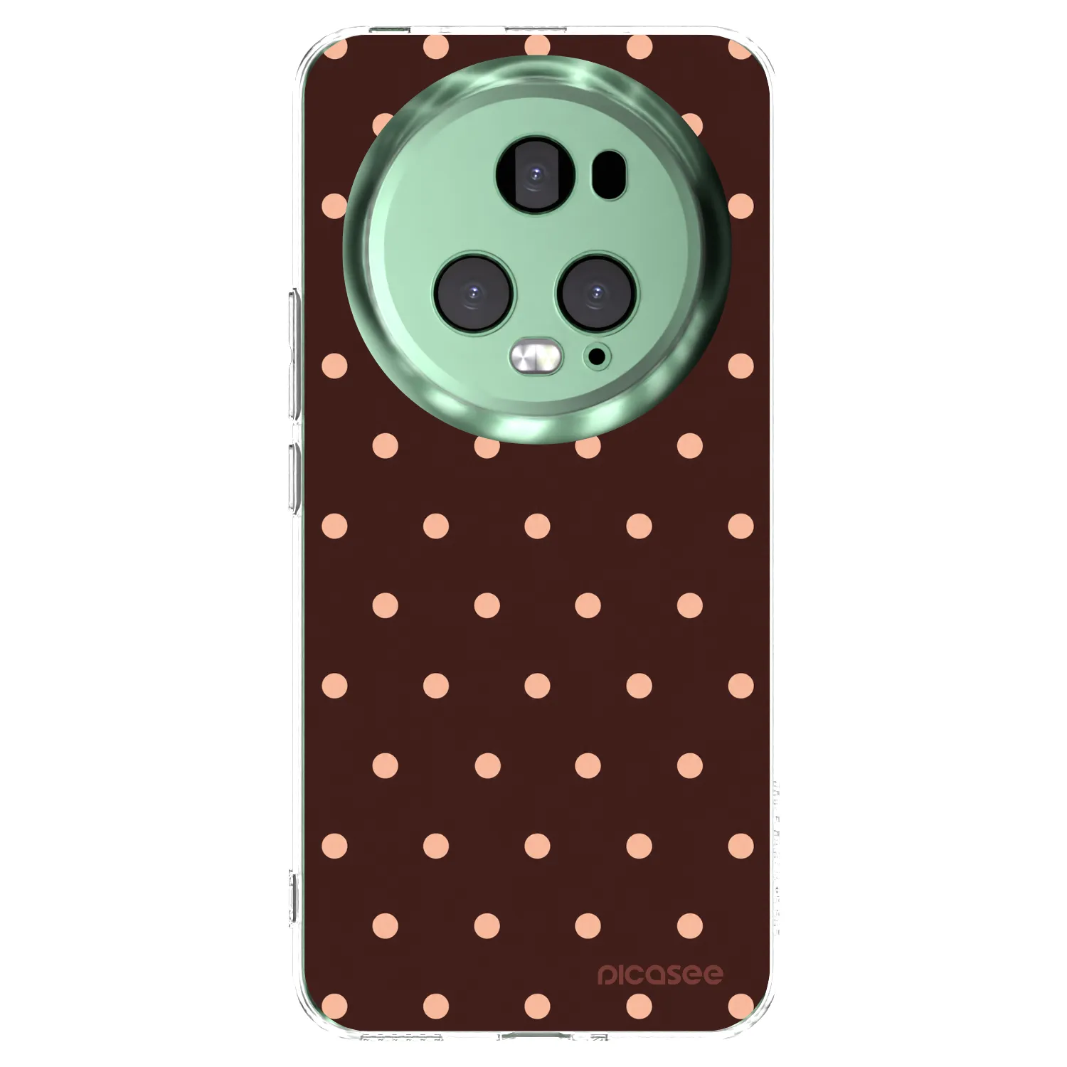 Picasee silikonski prozorni ovitek za Honor Magic5 Pro - Peach Dots & Chocolate