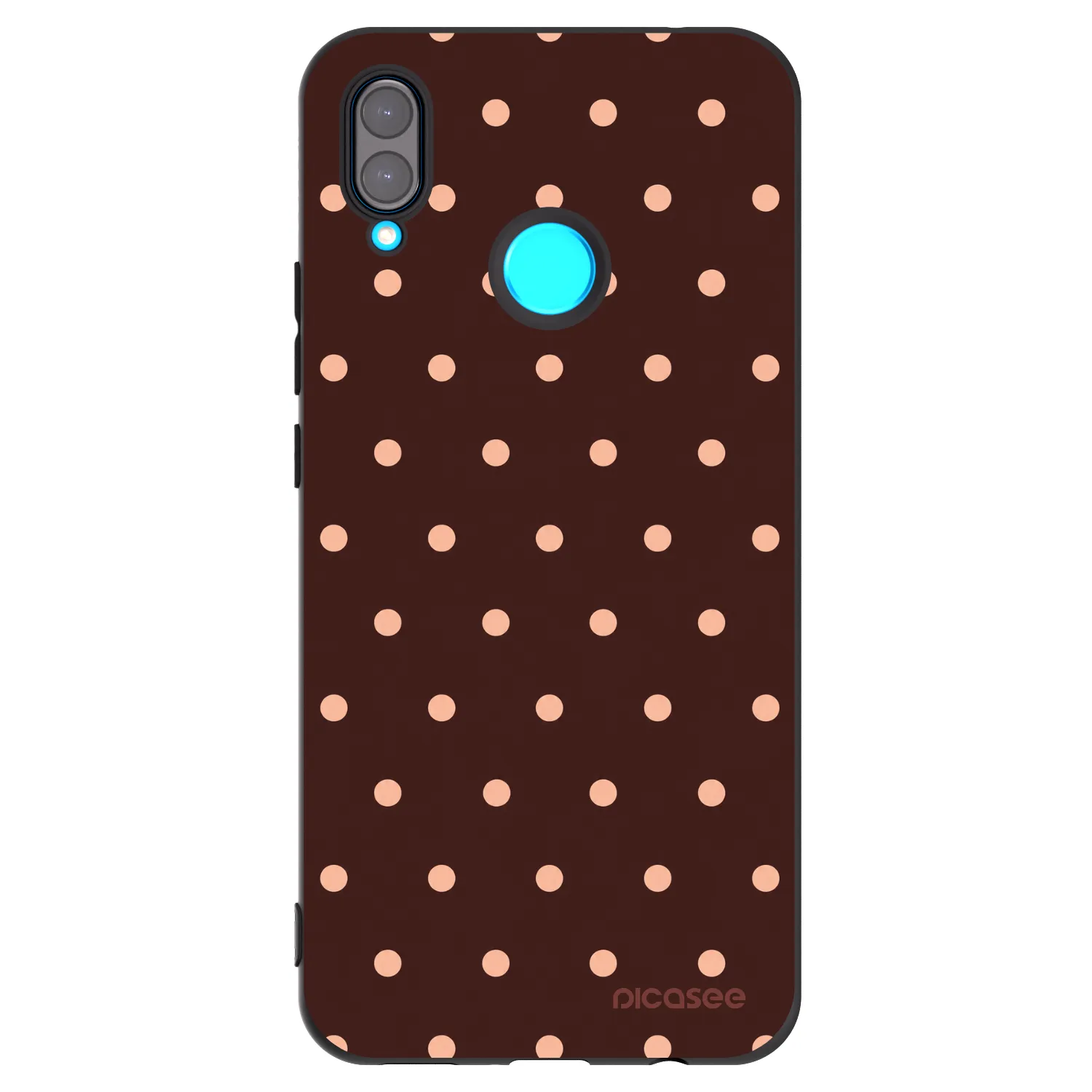 Picasee silikonski črni ovitek za Huawei Nova 3 - Peach Dots & Chocolate