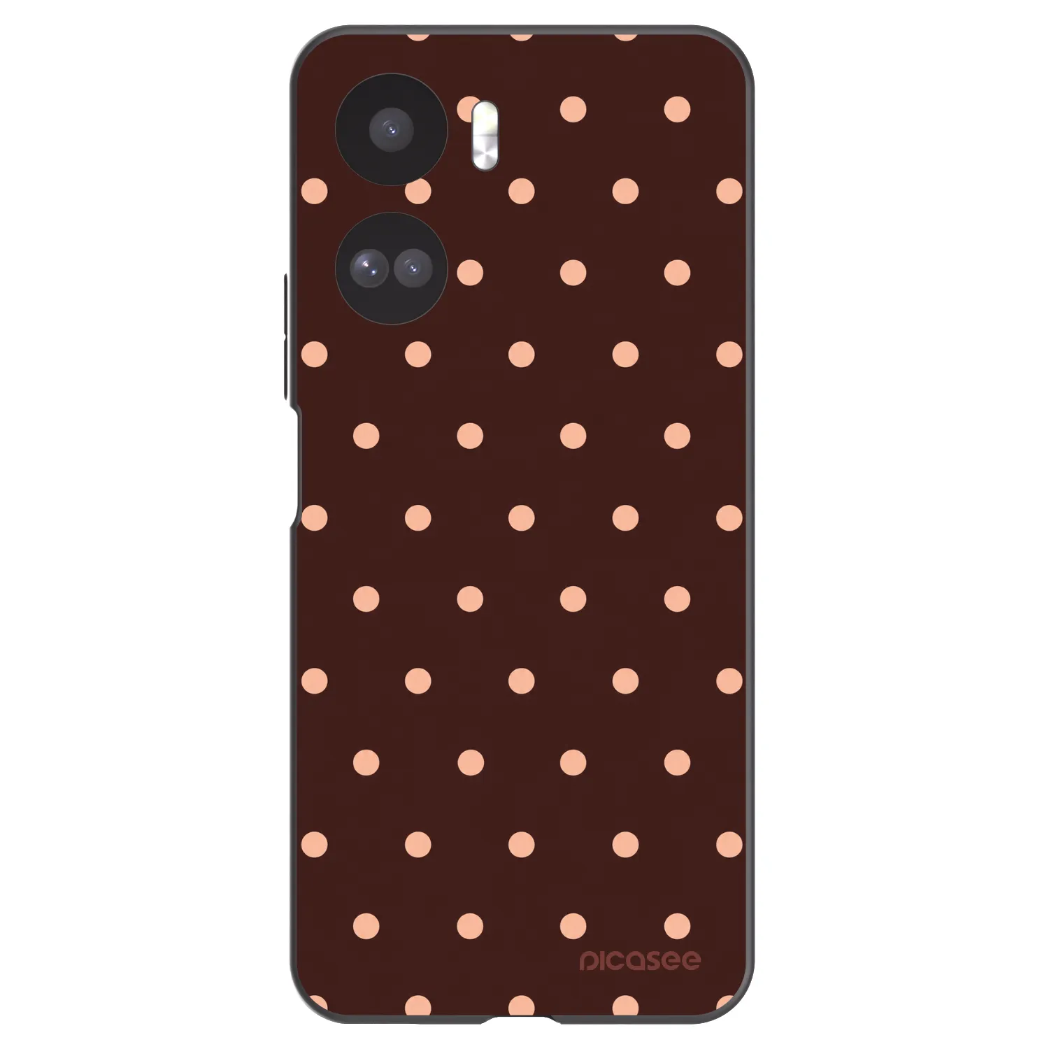 Picasee silikonski črni ovitek za Honor 90 Lite 5G - Peach Dots & Chocolate