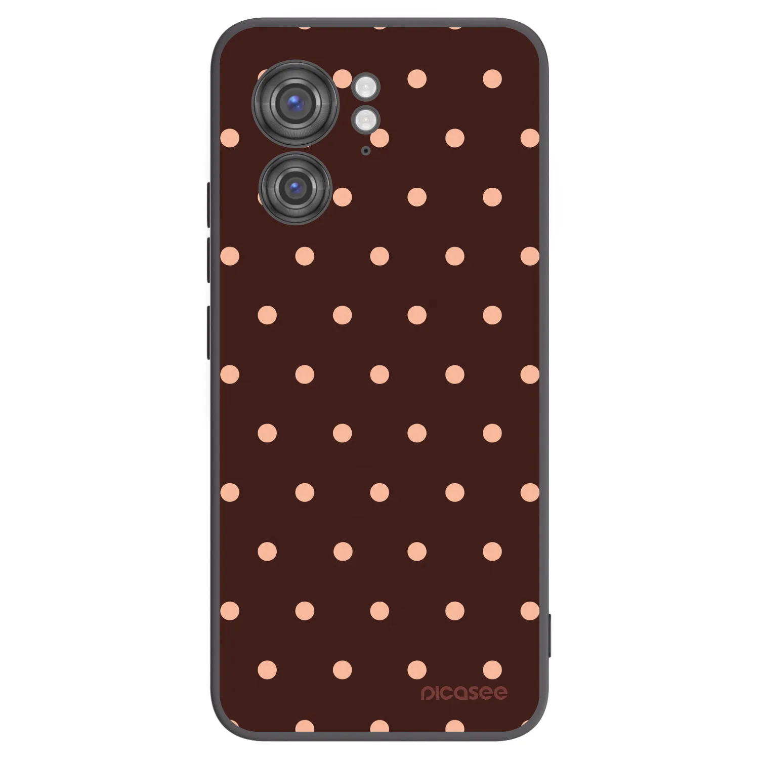 Picasee silikonski črni ovitek za Motorola Edge 40 - Peach Dots & Chocolate